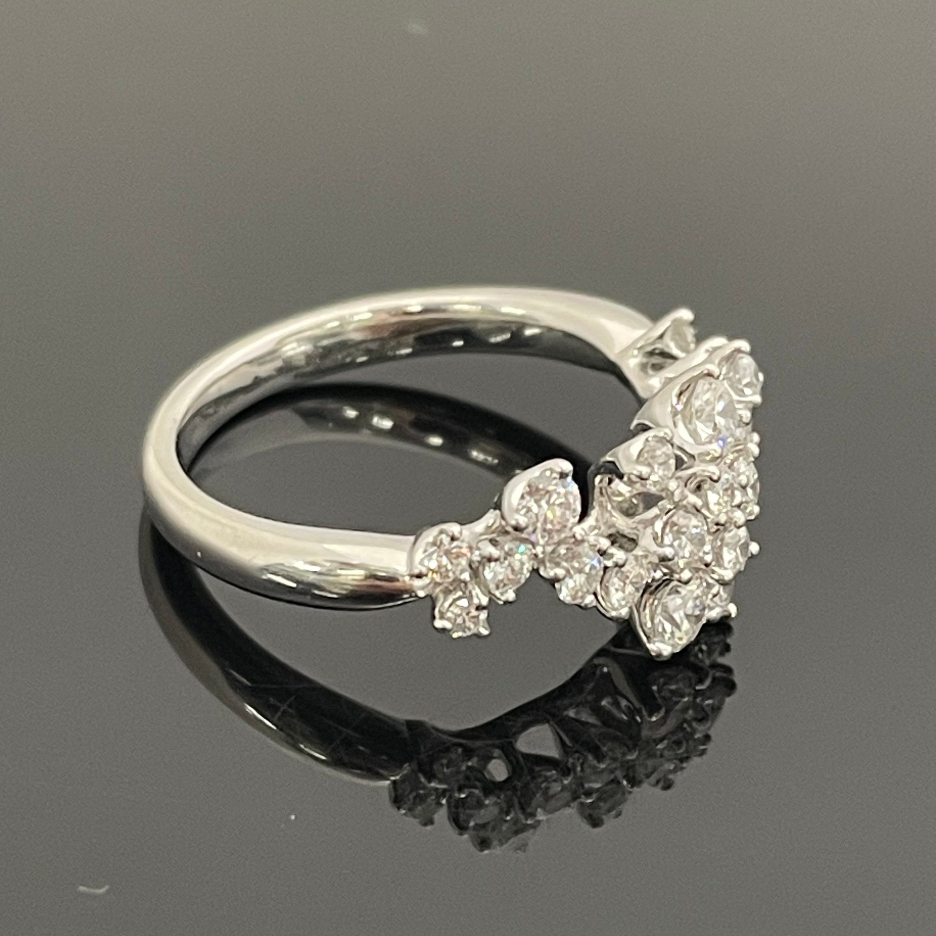星の砂 _Pt900 _ダイヤモンドリング _FD0.87ct/7.1g/＃16.5号_中古品