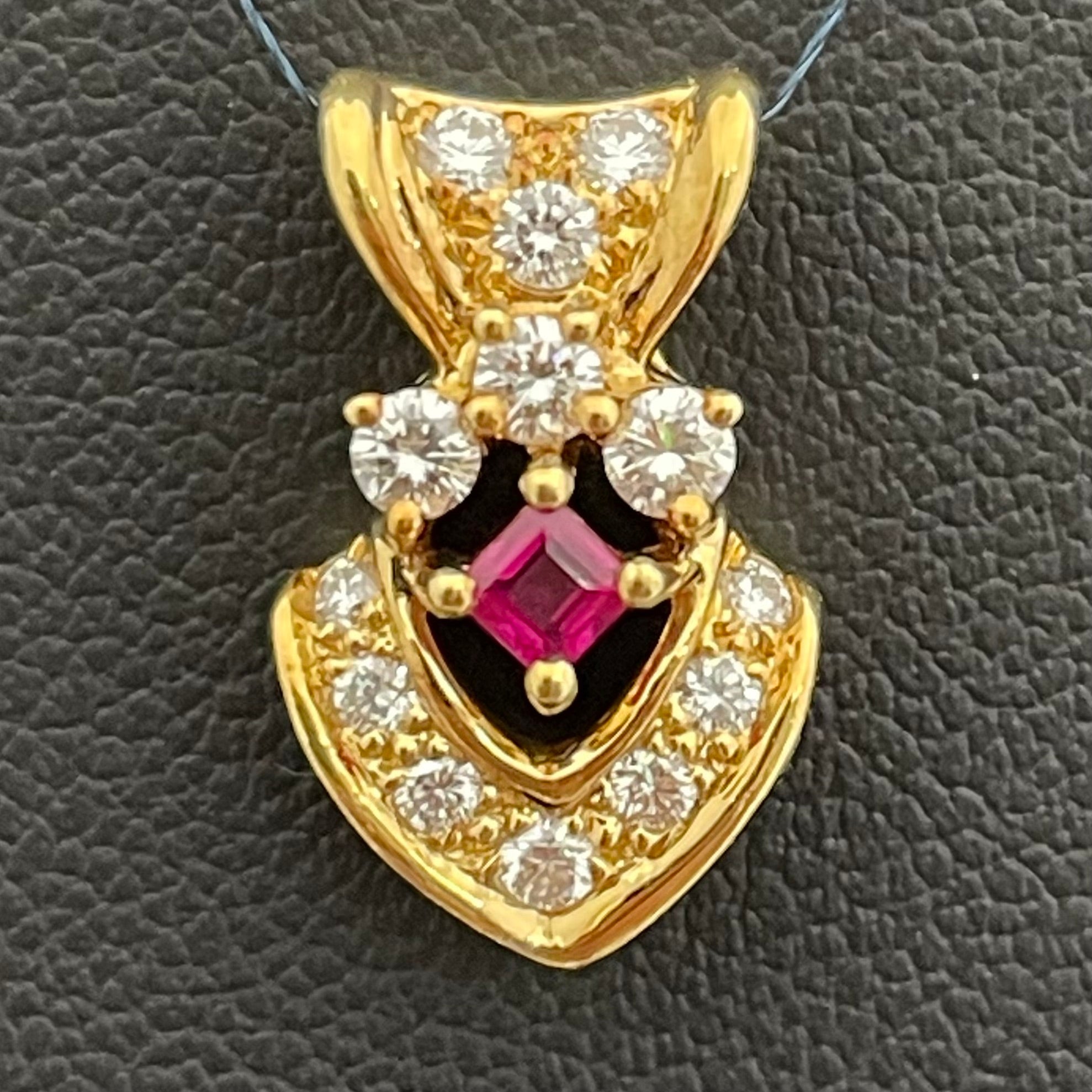 POLA_（ポーラ）_K18ルビー＆ダイヤモンド_ ペンダントトップ _R0.12ct/FD0.32ct/3.0g_ 中古品