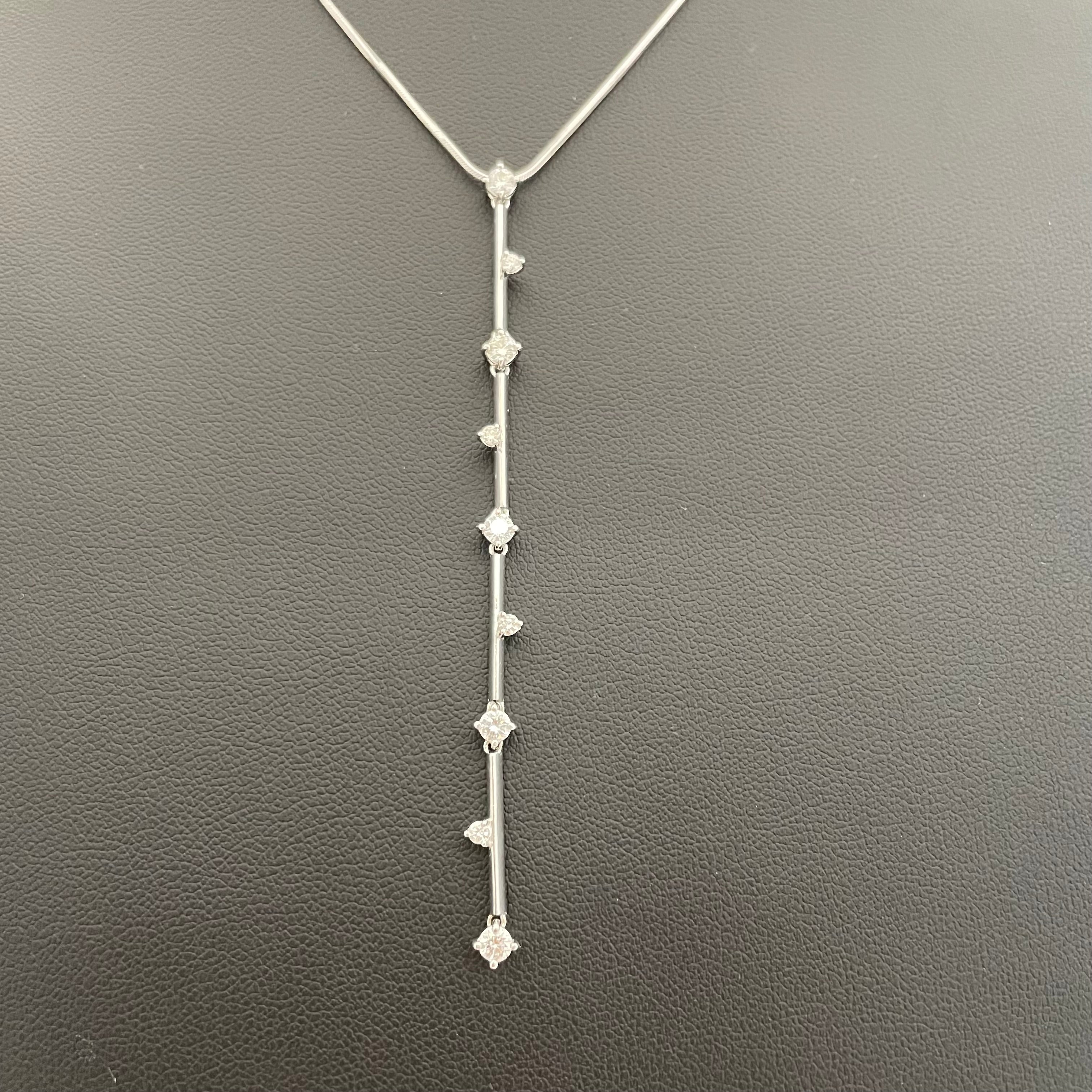 ノンブランド _K18WG_ダイヤモンドネックレス _FD0.60ct/7.6g/45cm _中古品