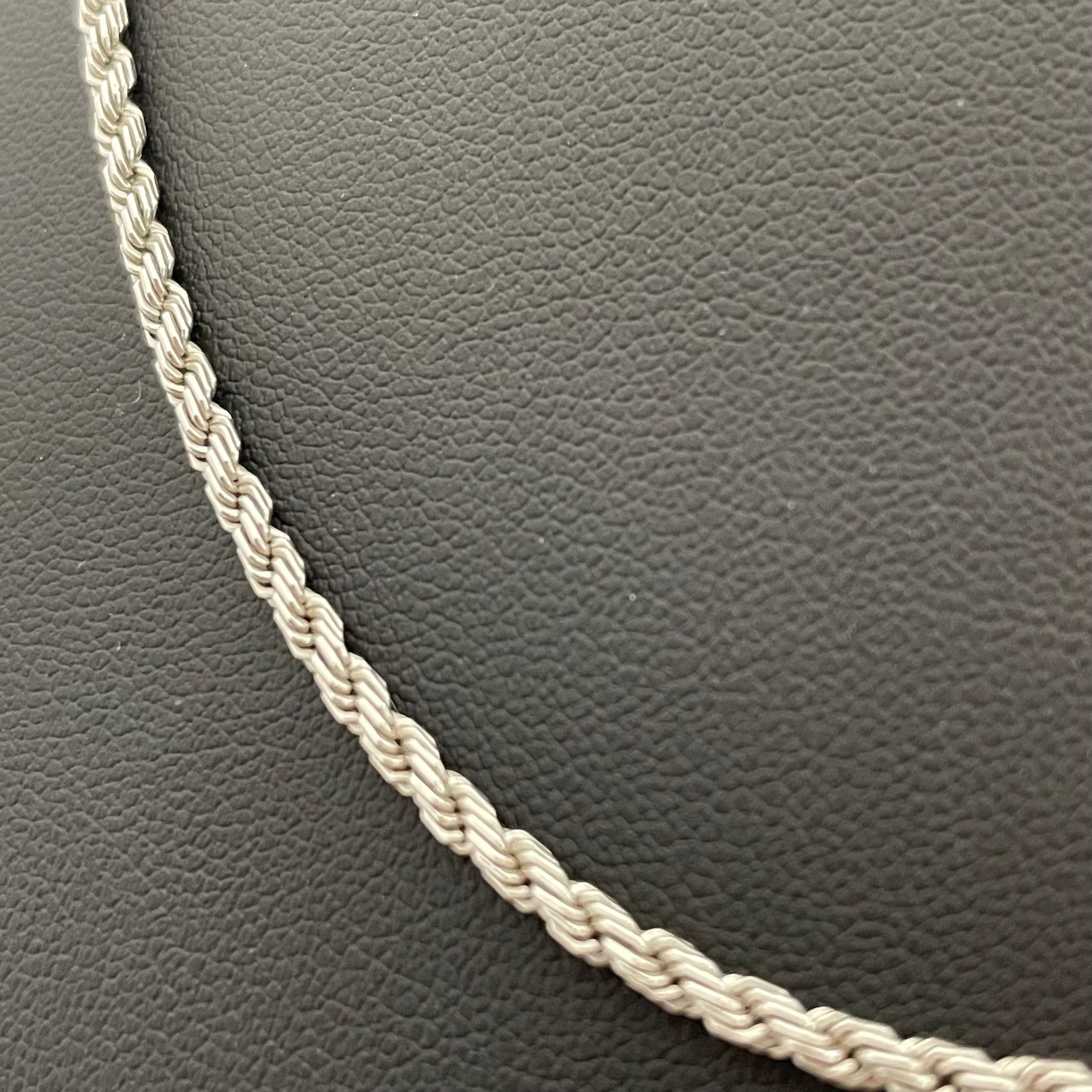 ノンブランド _K18WG/4.1g/50cm _ロープネックレス _中古品