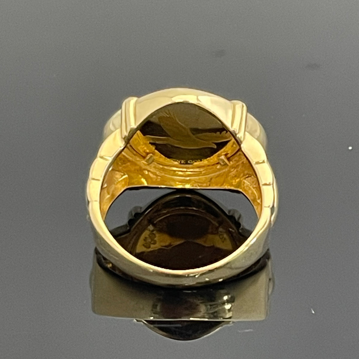 アメリカンヒストリー _純金コインリング_1/25oz/K18/10.2g/＃15_ 中古品