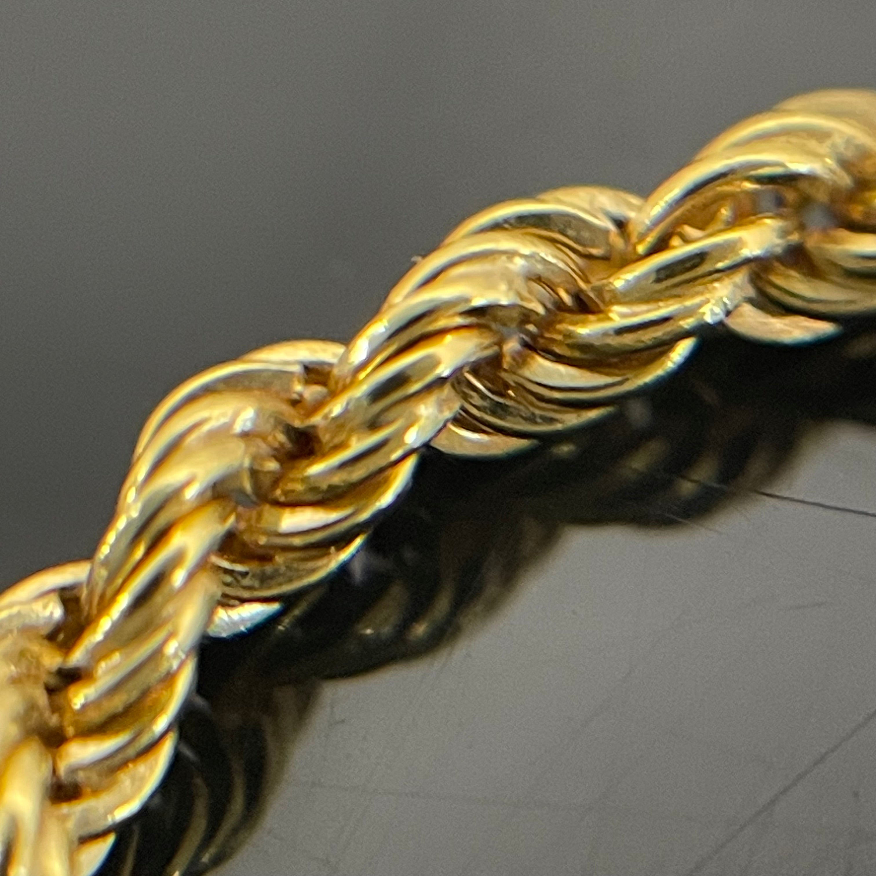 ノンブランド _ロープチェーンネックレス_ K18/4g/3mm/50cm _中古品