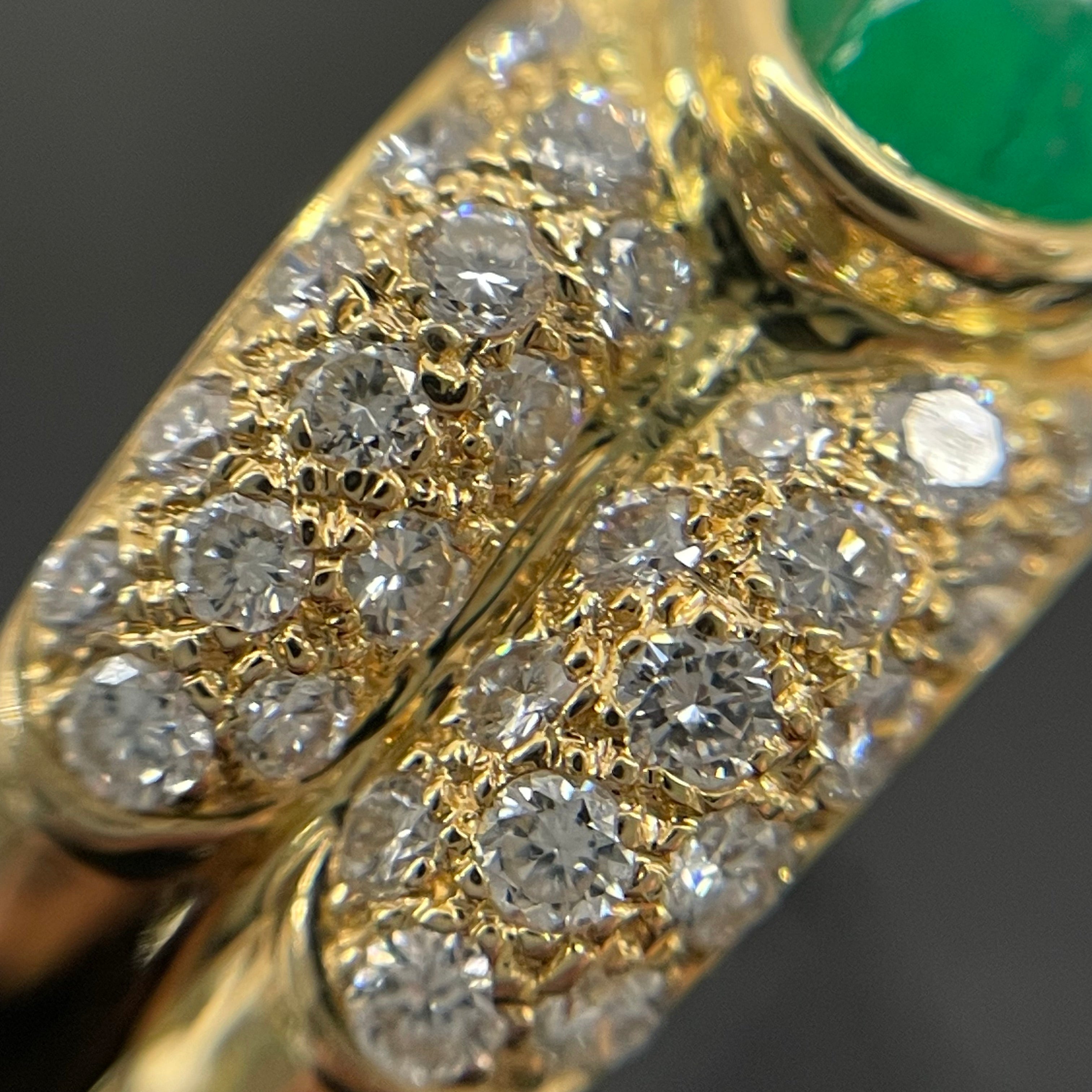 ノンブランド _K18エメラルドリング_E0.87/FD0.90ct/6.1g/＃13号_中古品