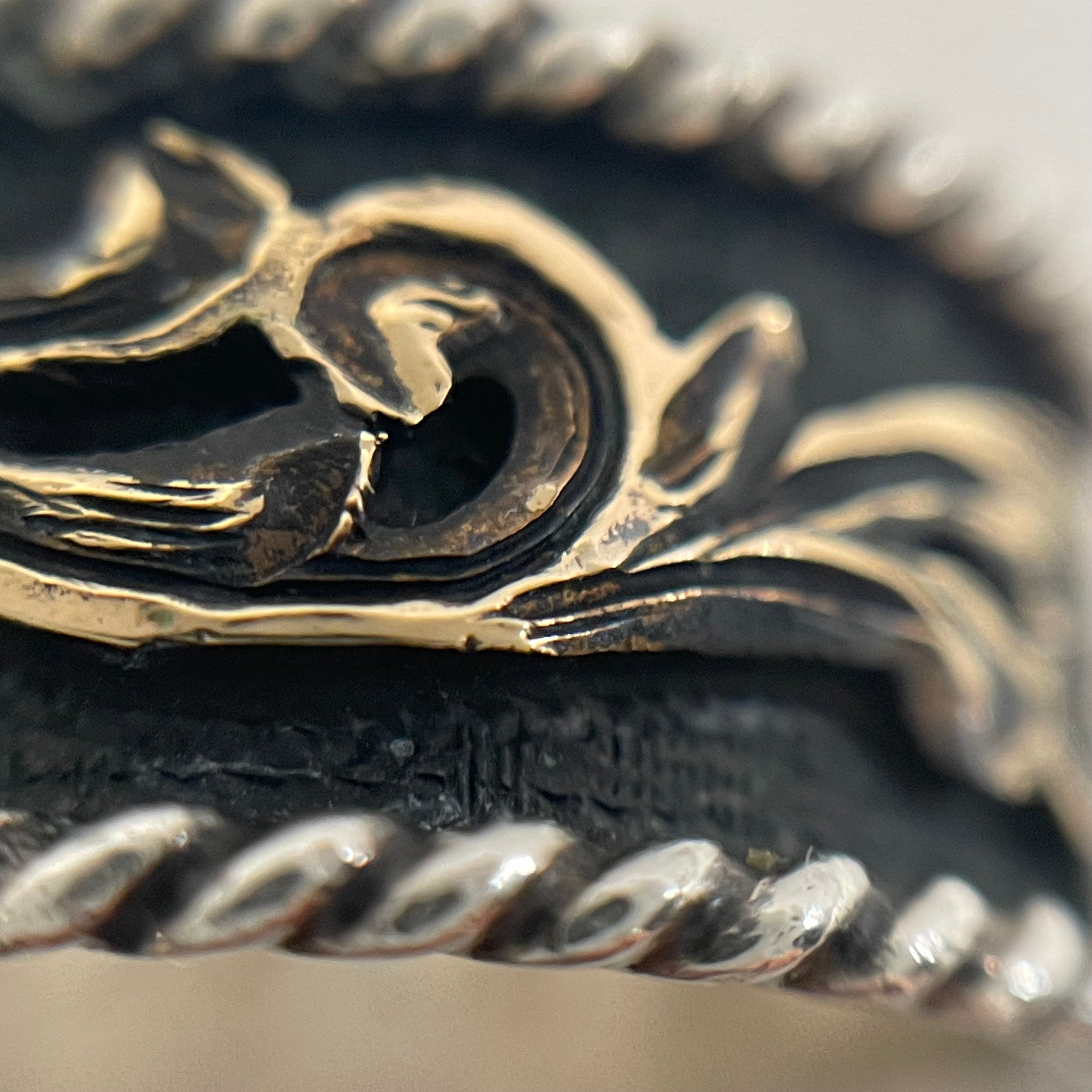 VOGT_（ボグト）_スターリングシルバー/14K _ GOLD FILL SCROLL RING_5.8g／＃17号 _中古品