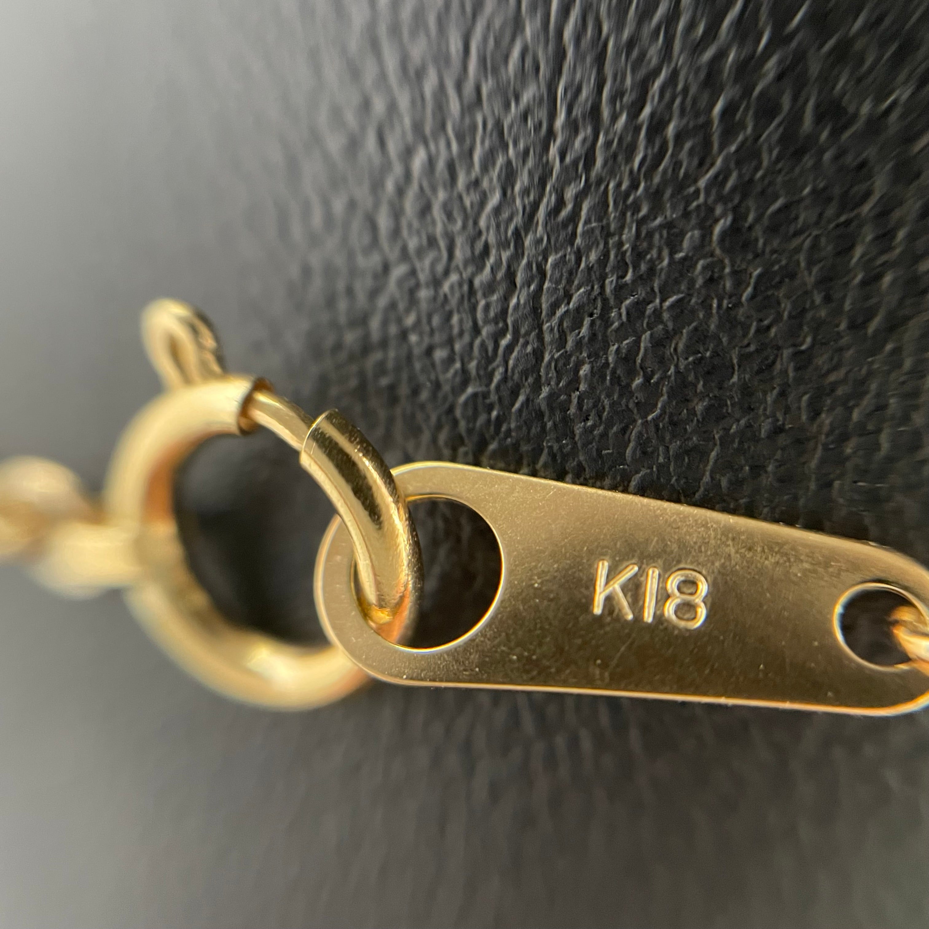 ノンブランド _デザインチェーンネックレス_ K18/7.1g/61cm_ 中古品