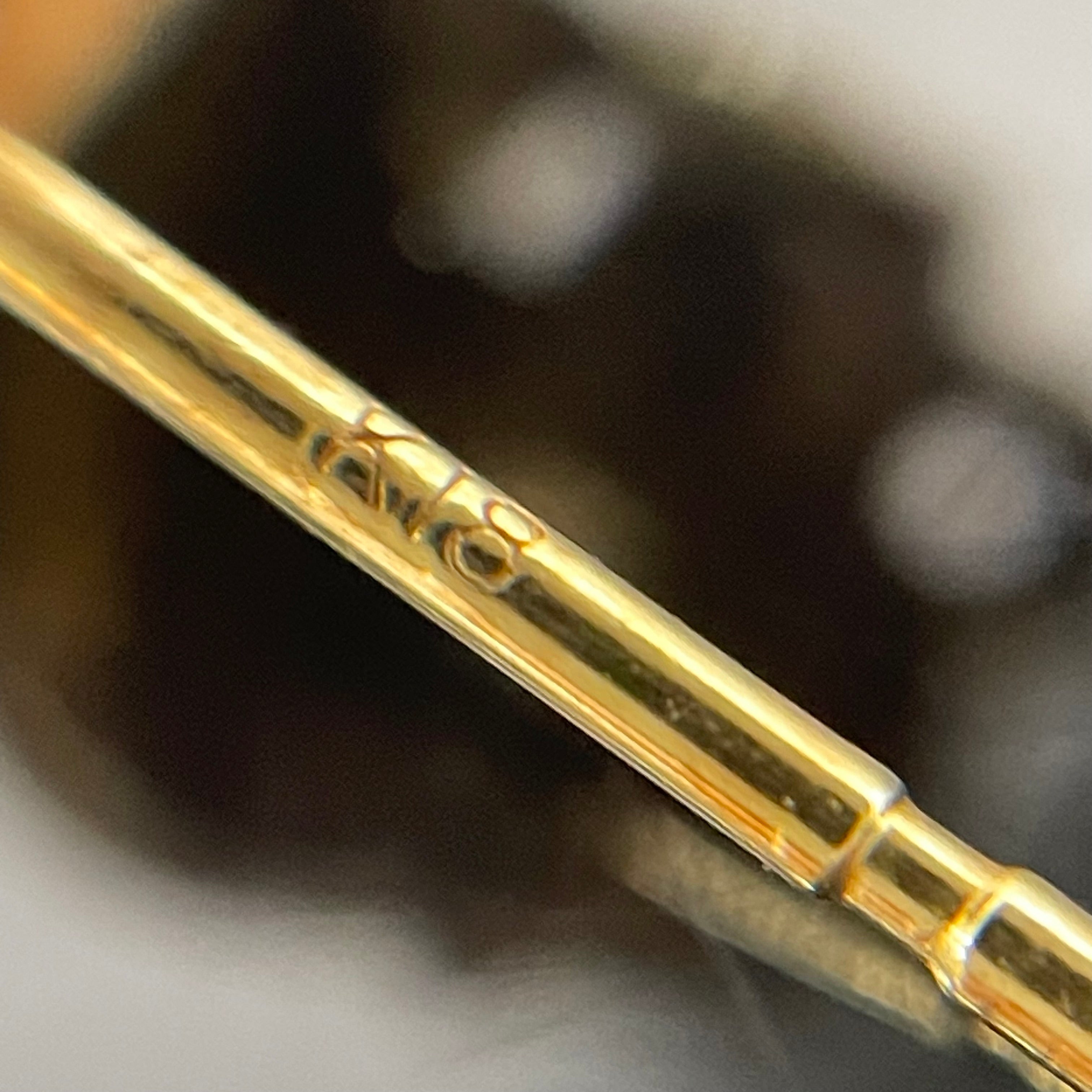 ノンブランド _K18/ダイヤモンド_ 象モチーフピアス_ 中古品