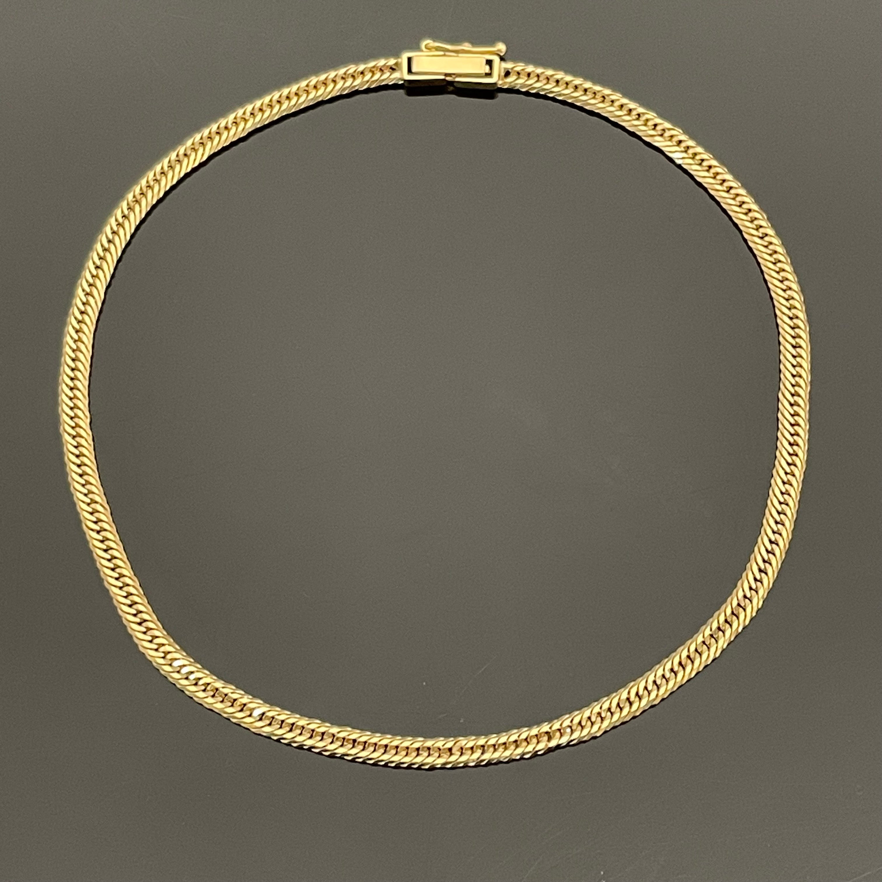 ノンブランド _K18アンクレット _トリプル12面カット_6.3g/24cm _中古品