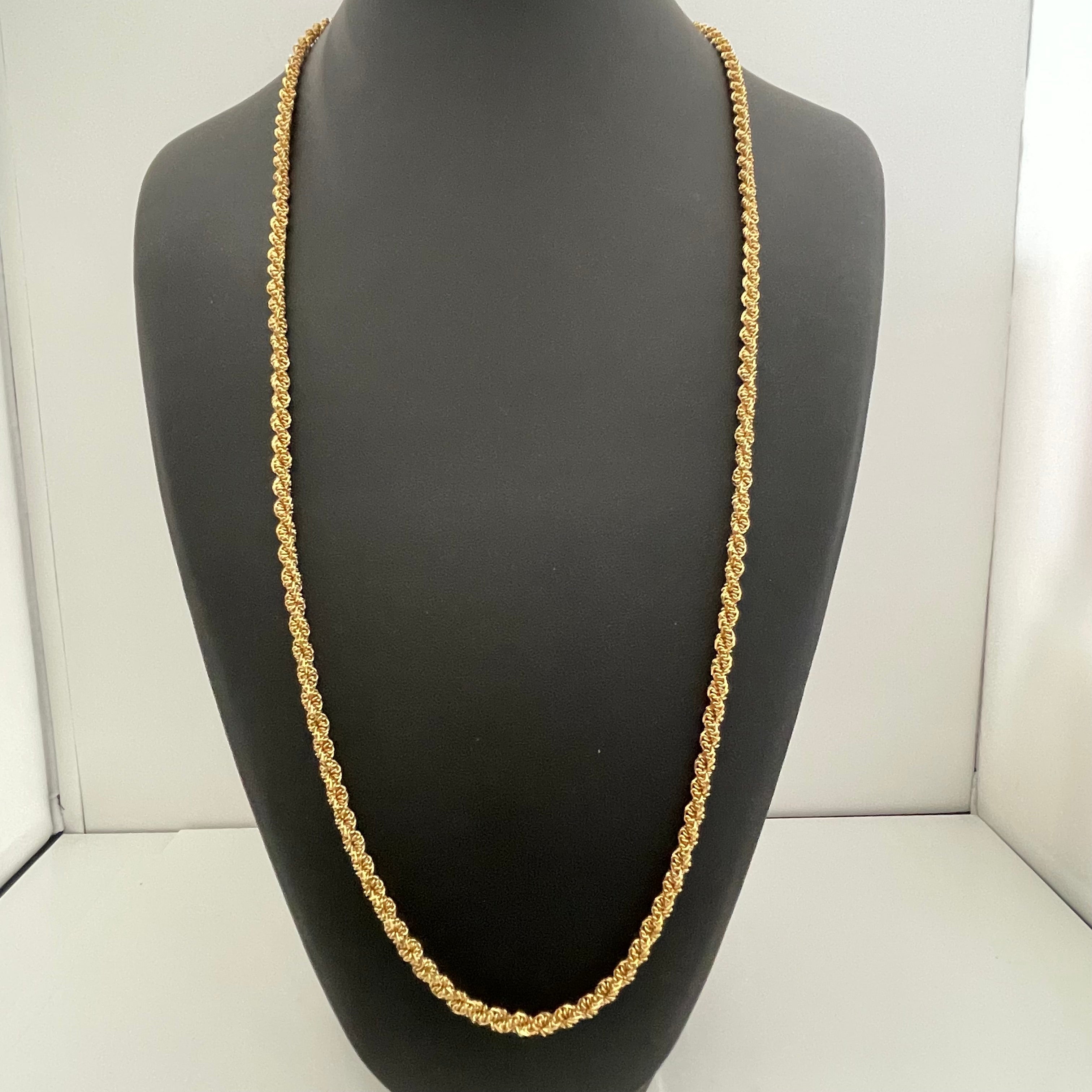 ノンブランド _ロープネックレス _K18/59.６g/80cm _中古品