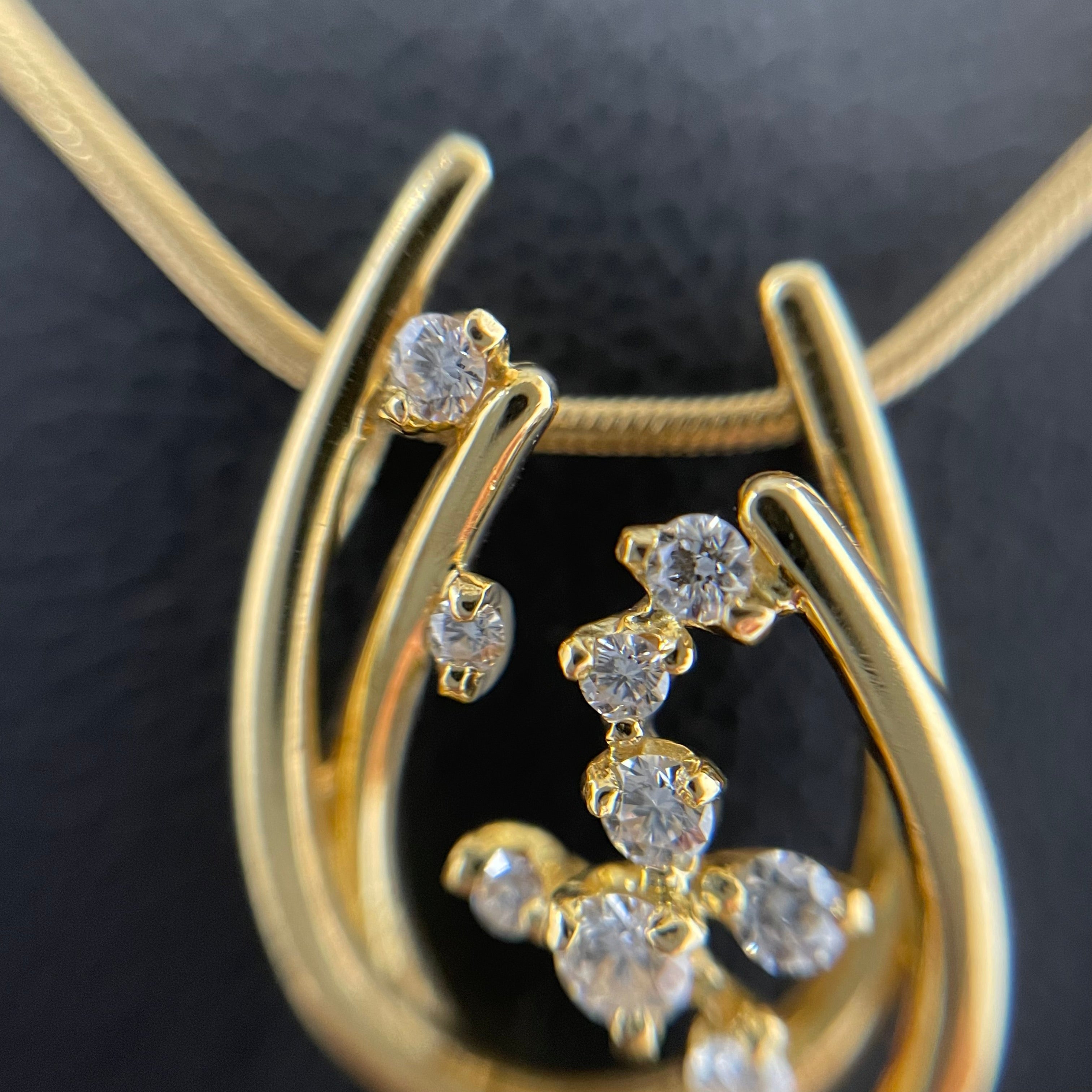 星の砂 _K18ペンダントネックレス_ FD0.26ct/7.8g/42cm_ 中古品