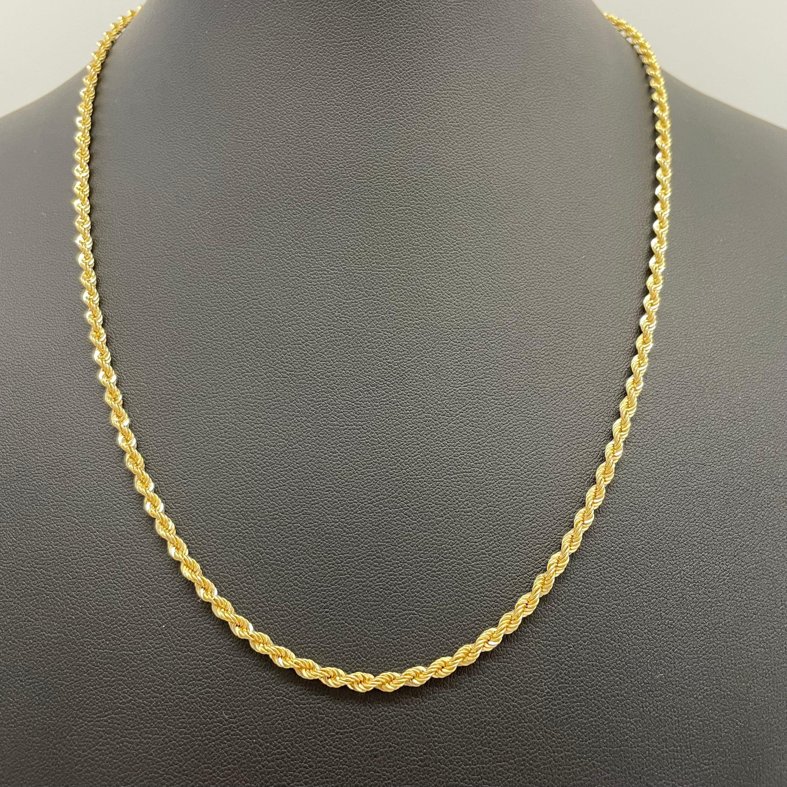 ノンブランド _ロープネックレス _K18/6.6g/3.1mm幅/55cm_ 中古品