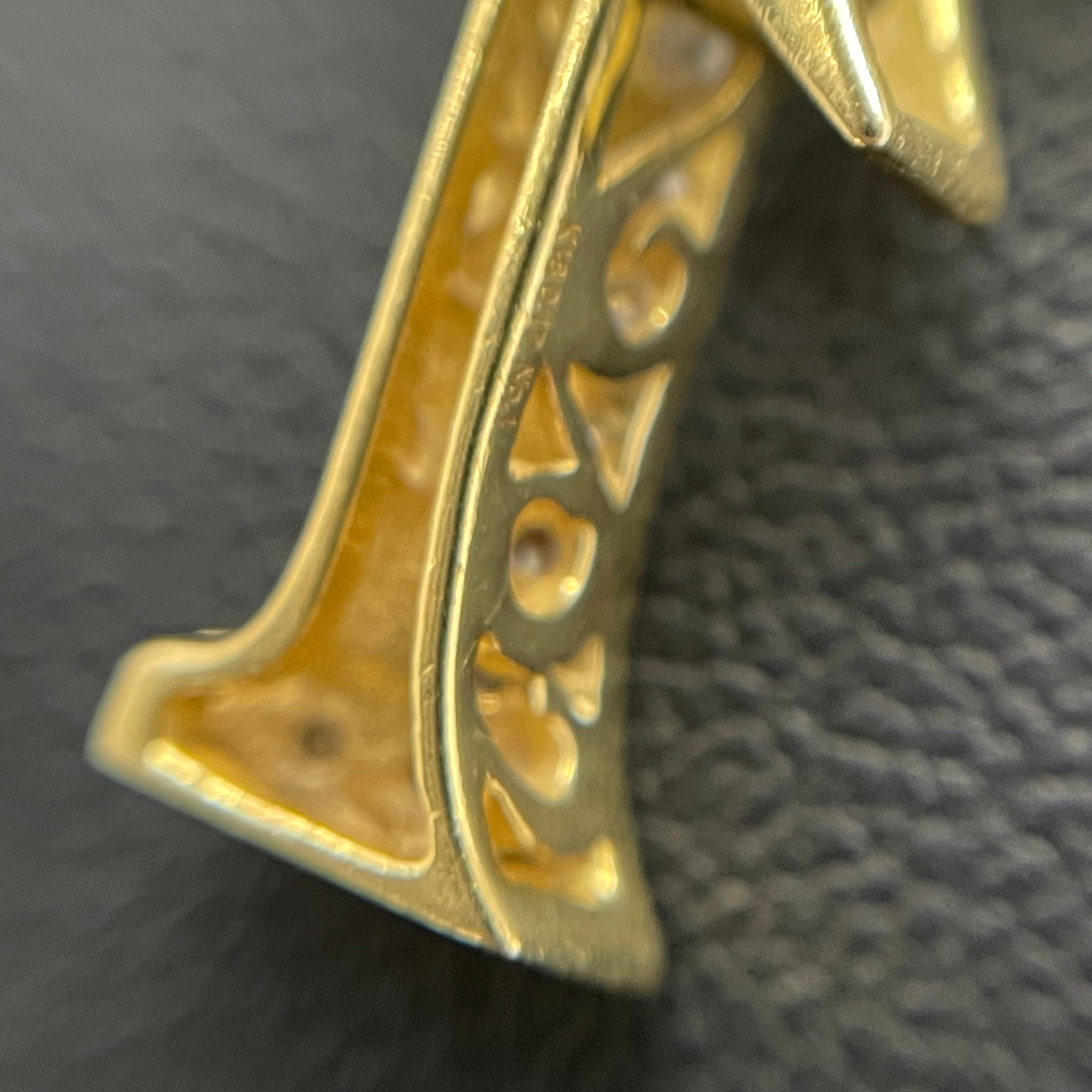 ゆきざき _NOMBRE _ナンバーペンダントトップ_【1】Sサイズ K18YG _中古品