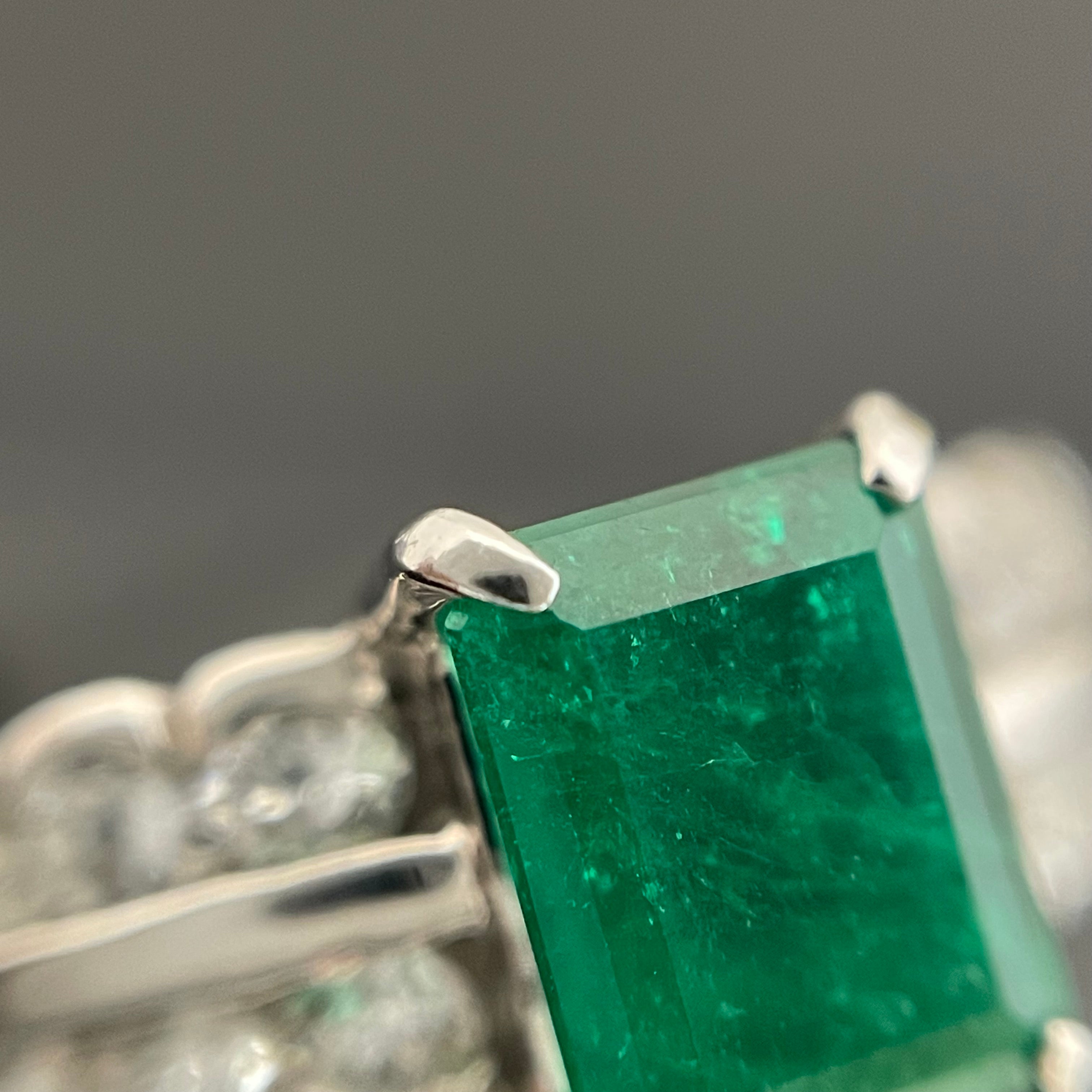 ノンブランド _エメラルド指輪（リング）_E1.16ct/FD0.57ct_Pt900／6.8g/＃15号_中古品