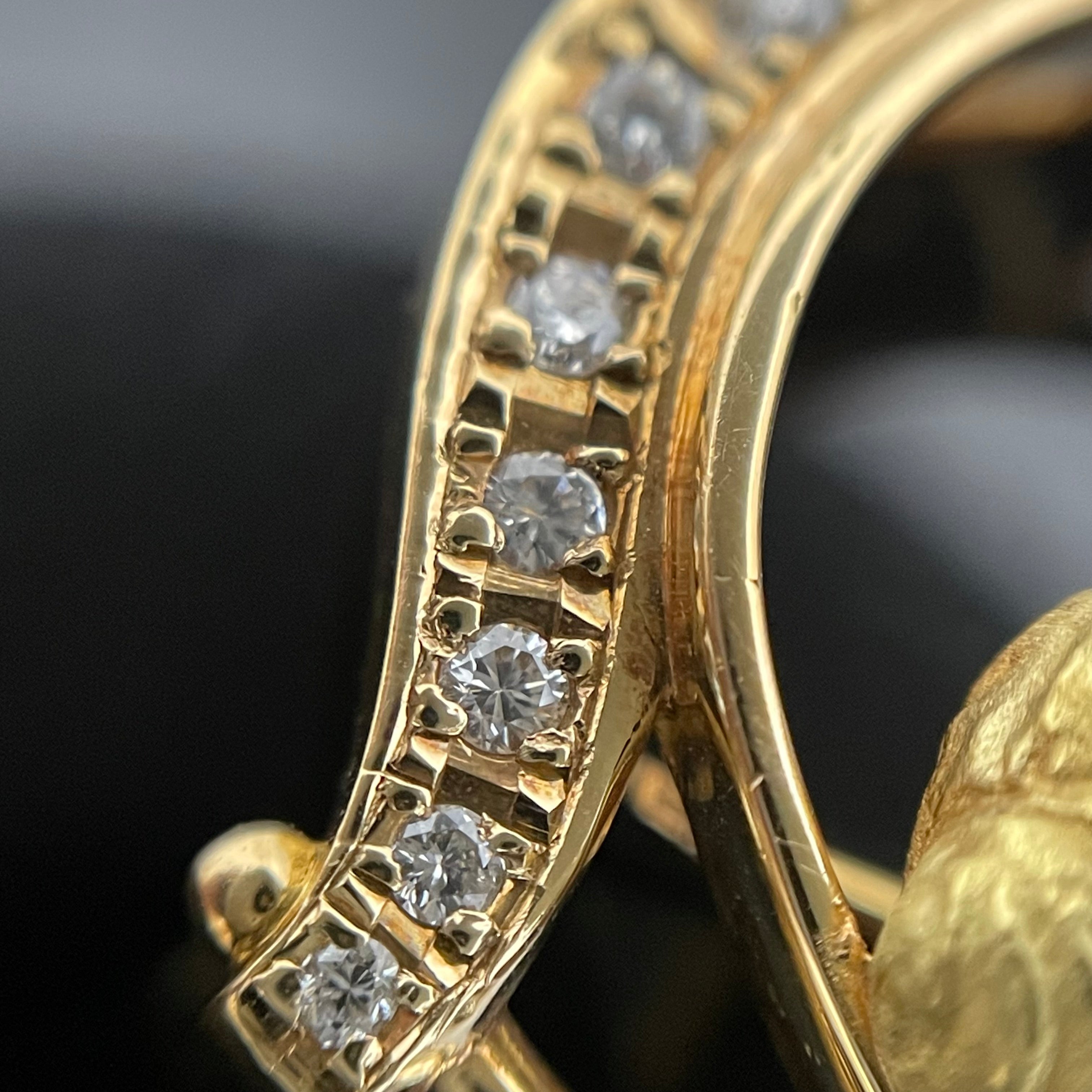 ノンブランド _K18ブローチ/ペントップ_E0.608/FD0.428ct/13.7g_中古品