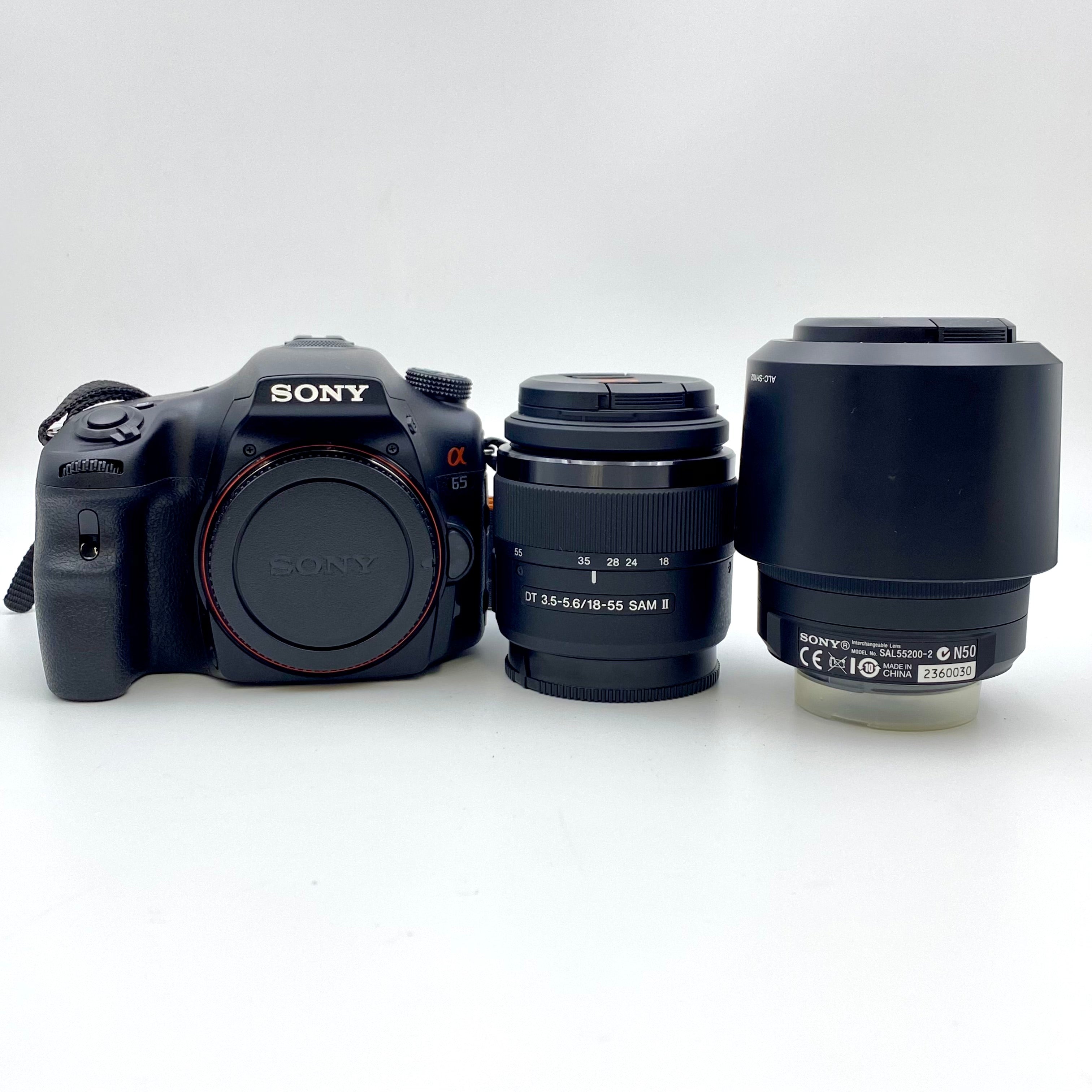 SONY_（ソニー）_デジタル一眼カメラ_α65 SLT-A65VX_ダブルズームレンズキット_中古品