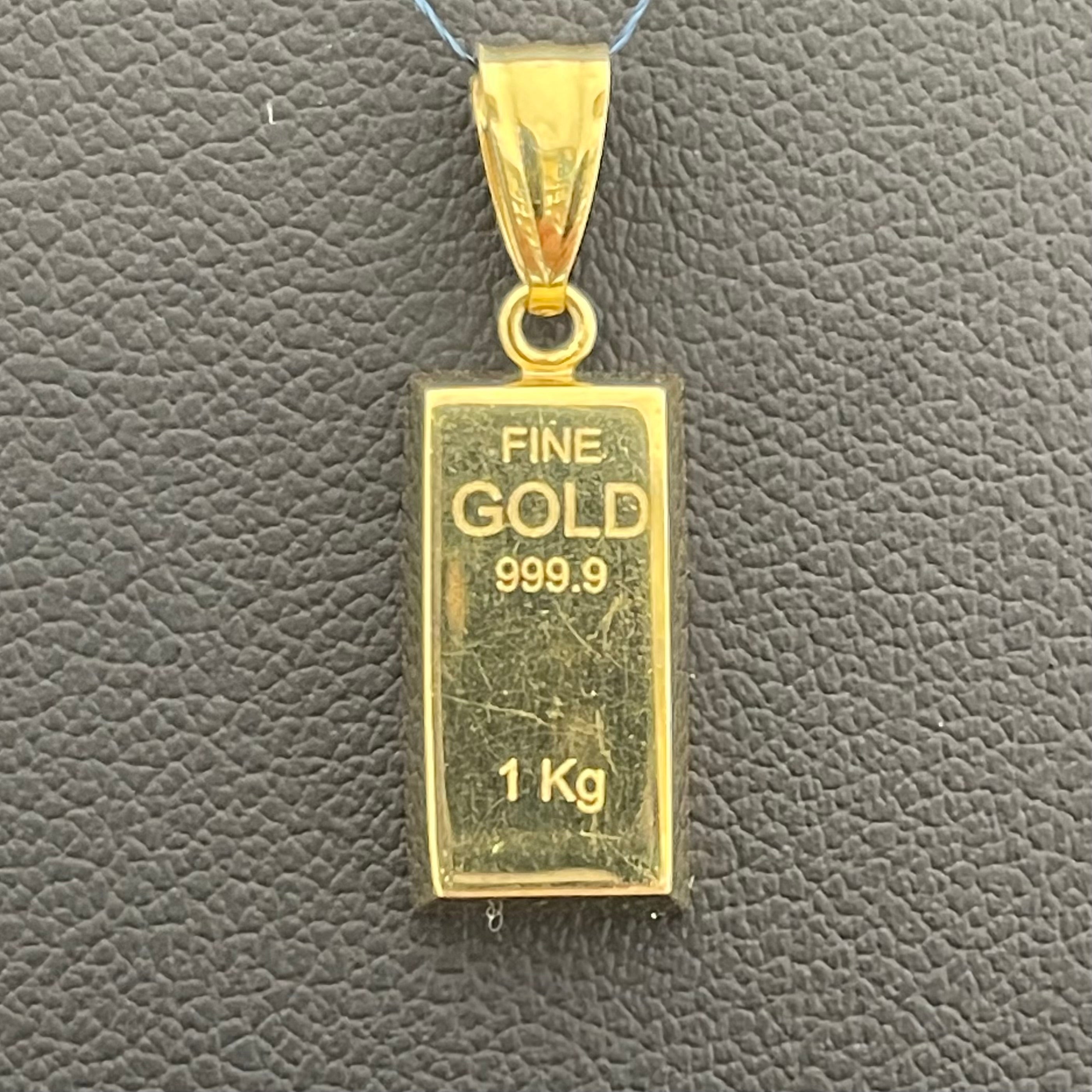 ノンブランド _ゴールドバー（金塊）モチーフ_K18ペンダントトップ_ 中古品