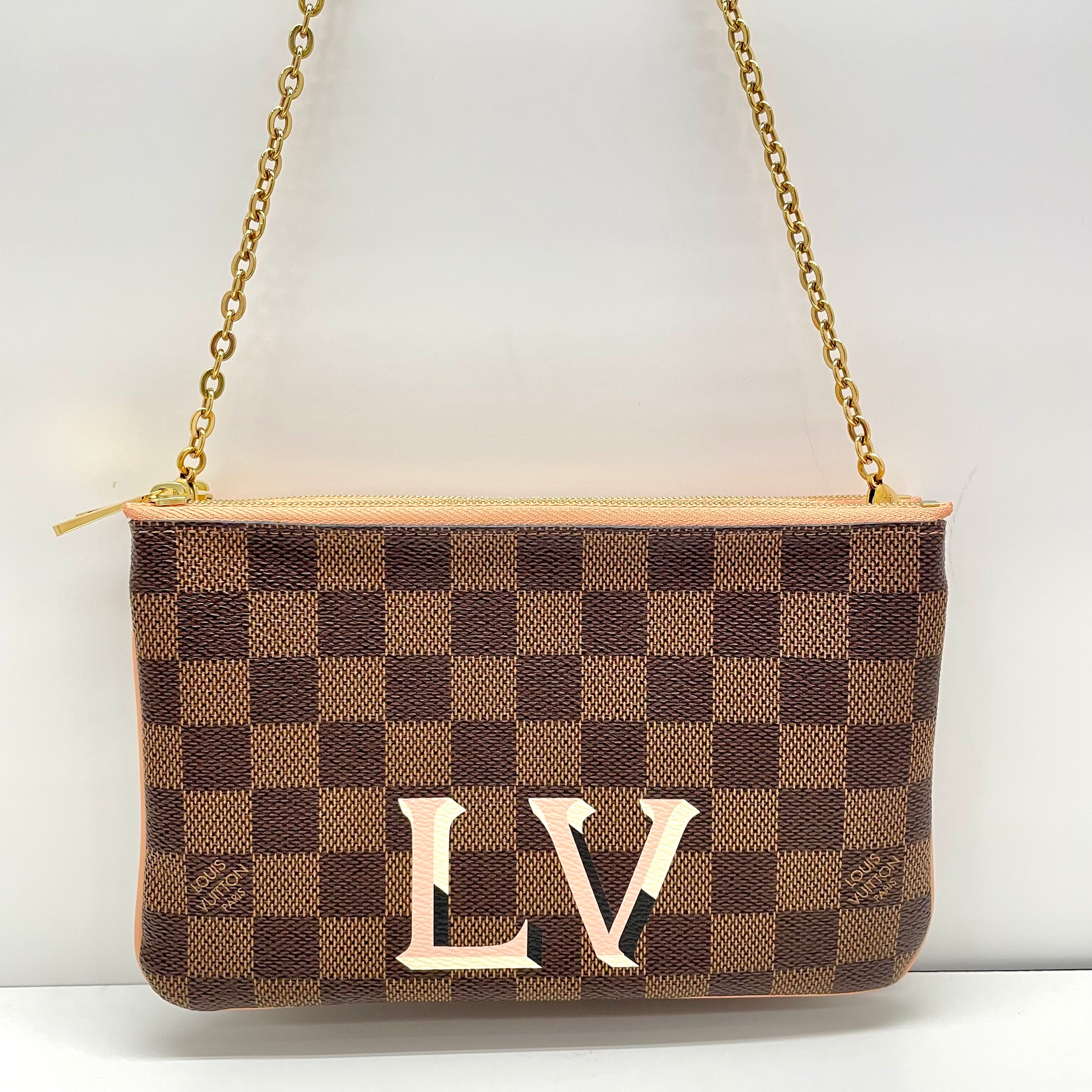 LOUIS VUITTON _（ルイヴィトン）_ダミエ エベヌ_ポシェット ドゥーブルジップ_N60254 _中古品