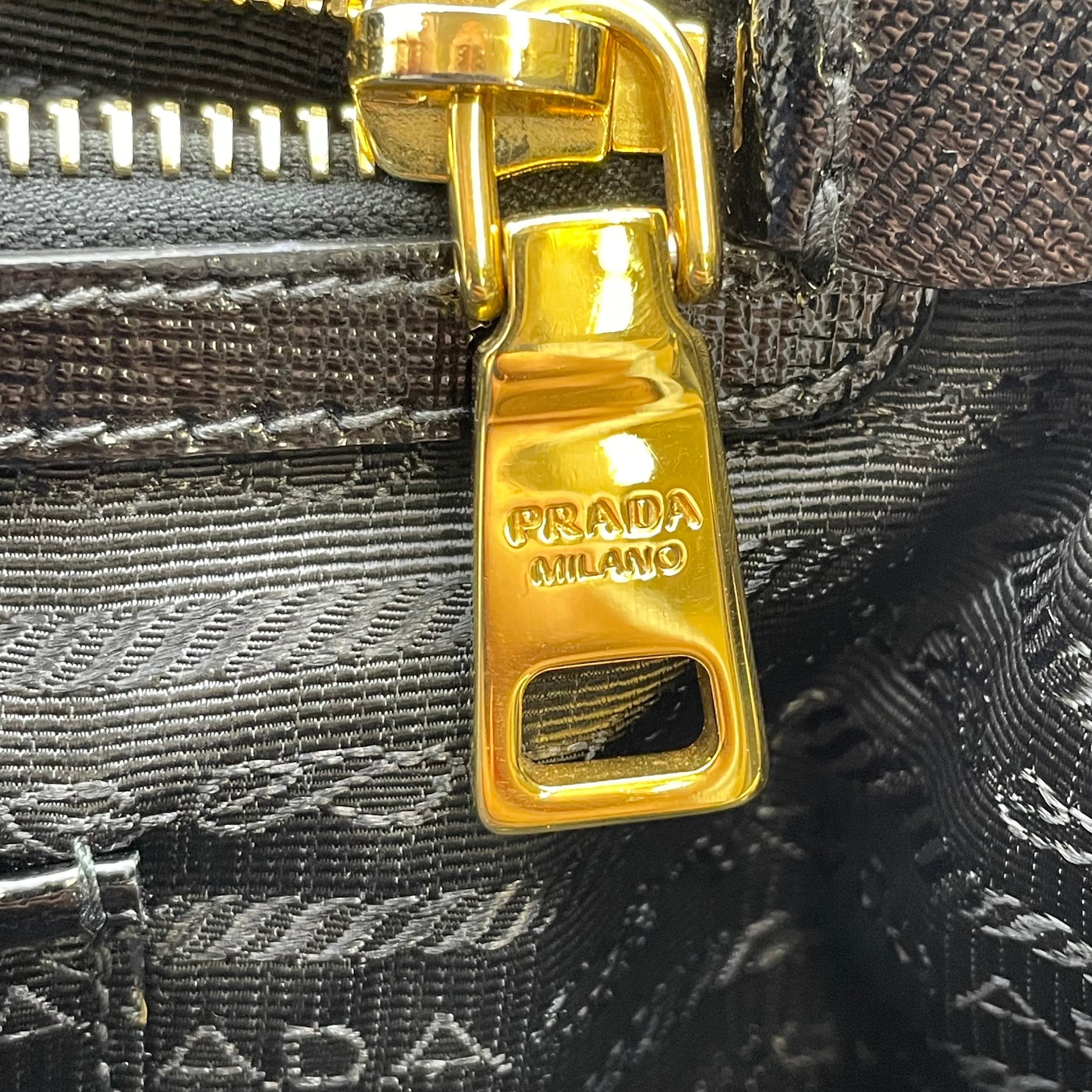 PRADA_（プラダ）_ナイロンxサフィアーノレザー_ハンドバッグ_ BL847B（黒）_中古品
