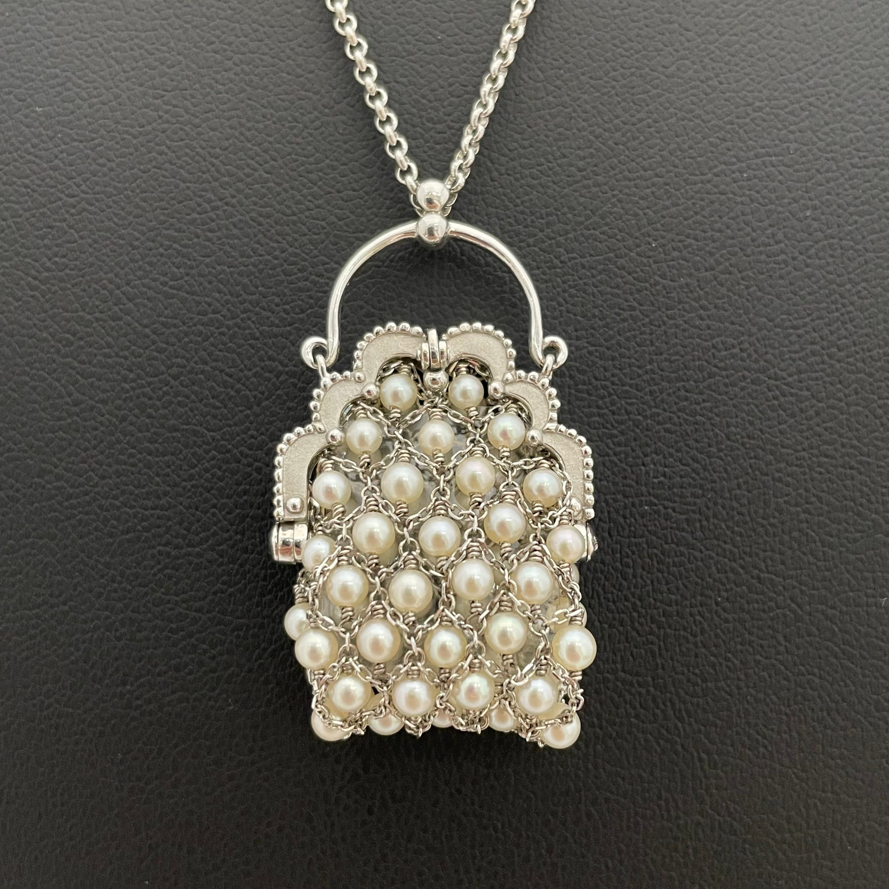 ノンブランド _ベビーパール _ペンダントネックレス_K18WG/60cm/15.6g_中古品