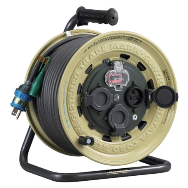 HATAYA_畑屋製作所_50m 屋外用コードリール_サンタイガーレインボーリール_BX-501K_未使用品