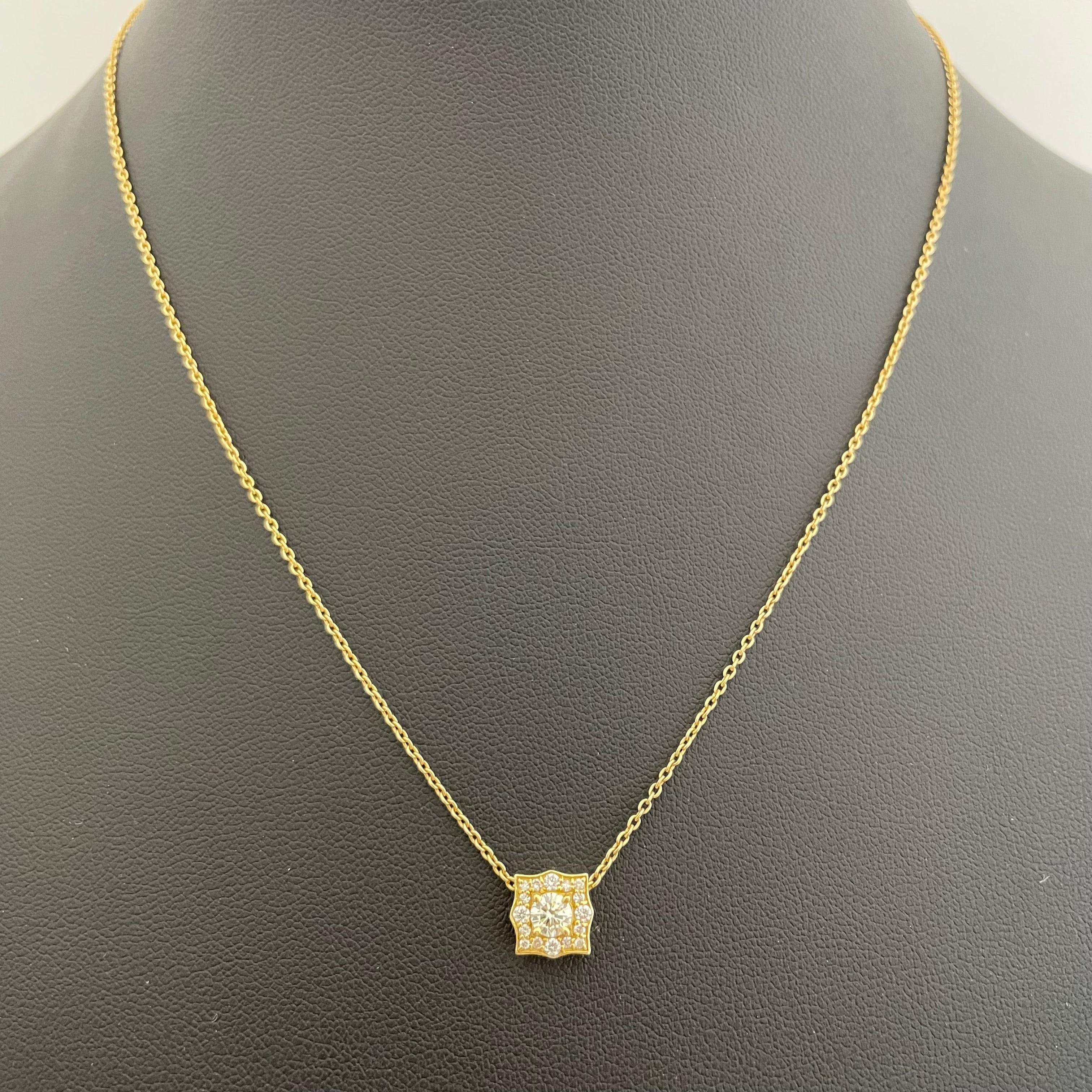 ノンブランド _K18ダイヤモンド_ペンダントネックレス_D0.25/FD0.13ct/45cm/3.7g_中古品