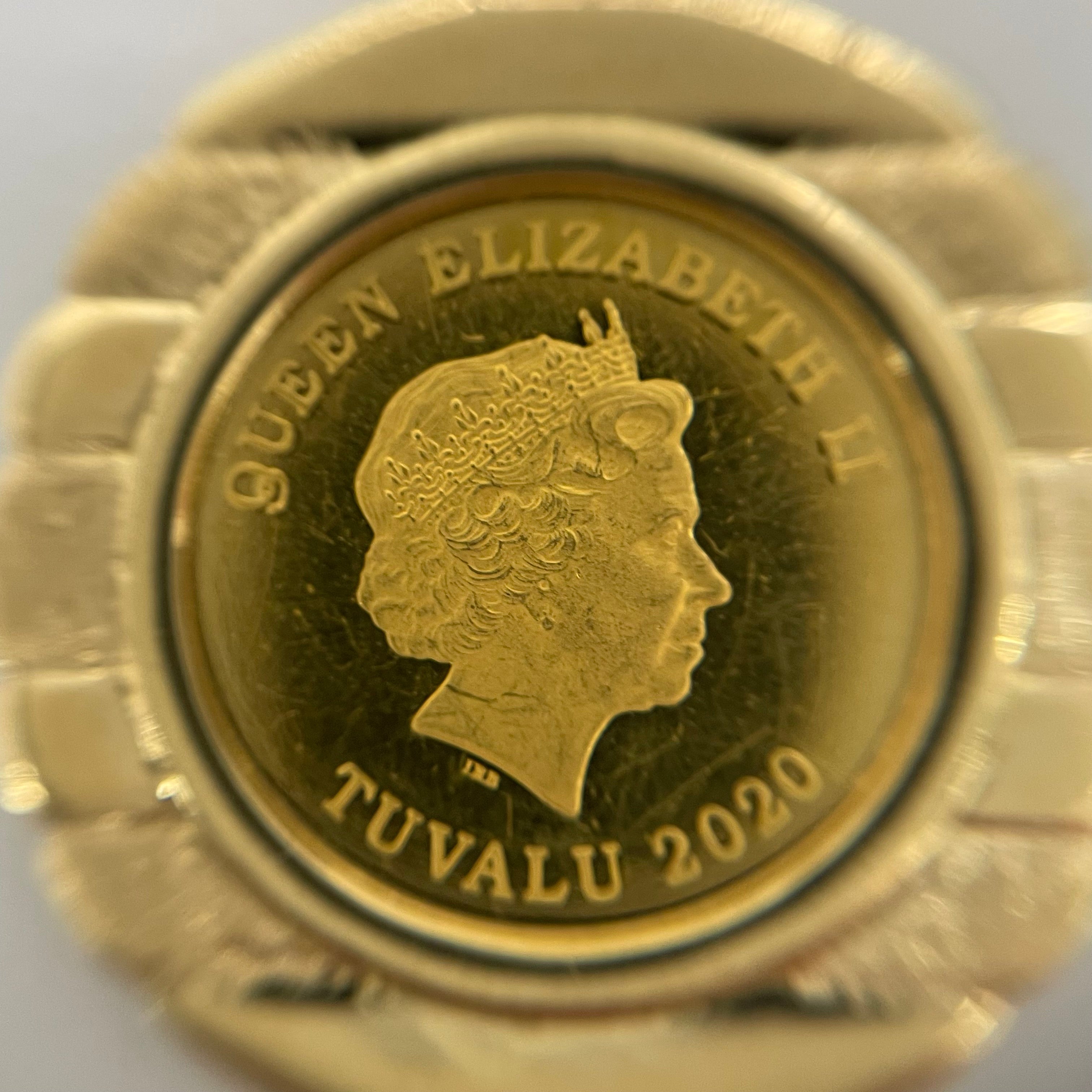 ノンブランド _純金1/10ozホースコイン_ K18枠ペンダントトップ_ 中古品