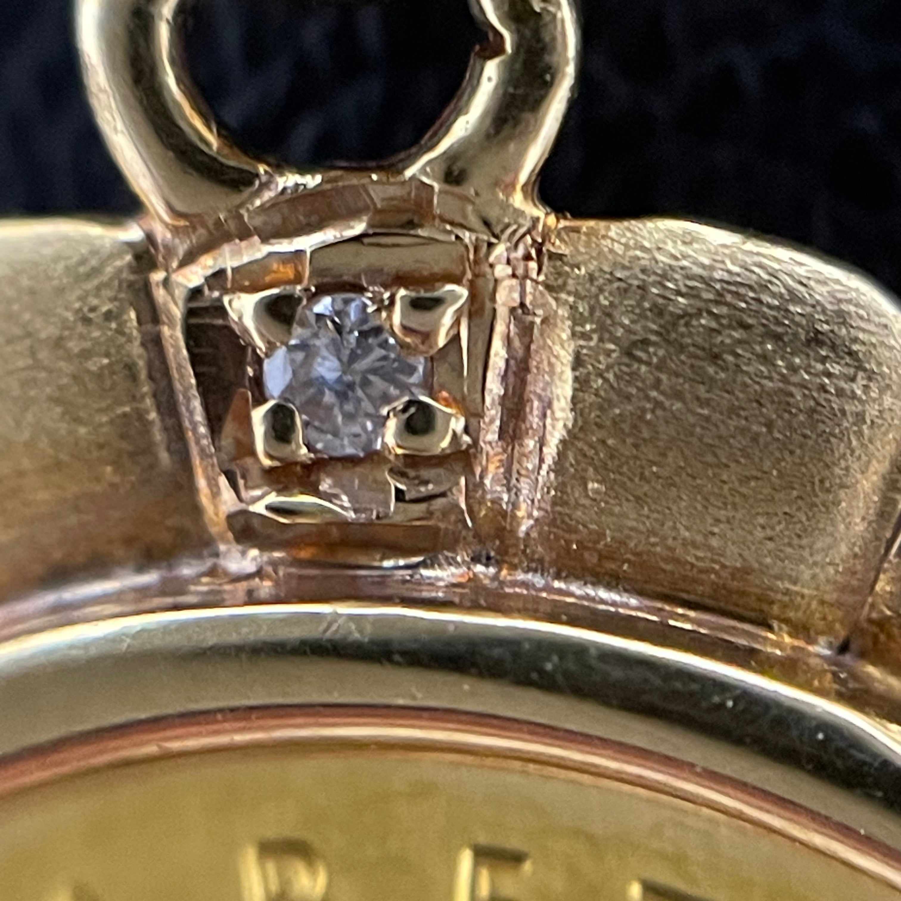 ノンブランド _メイプルリーフ1/4oz金貨_ペンダントネックレス_純金コイン/K18/60cm/総重量20.6g _中古品