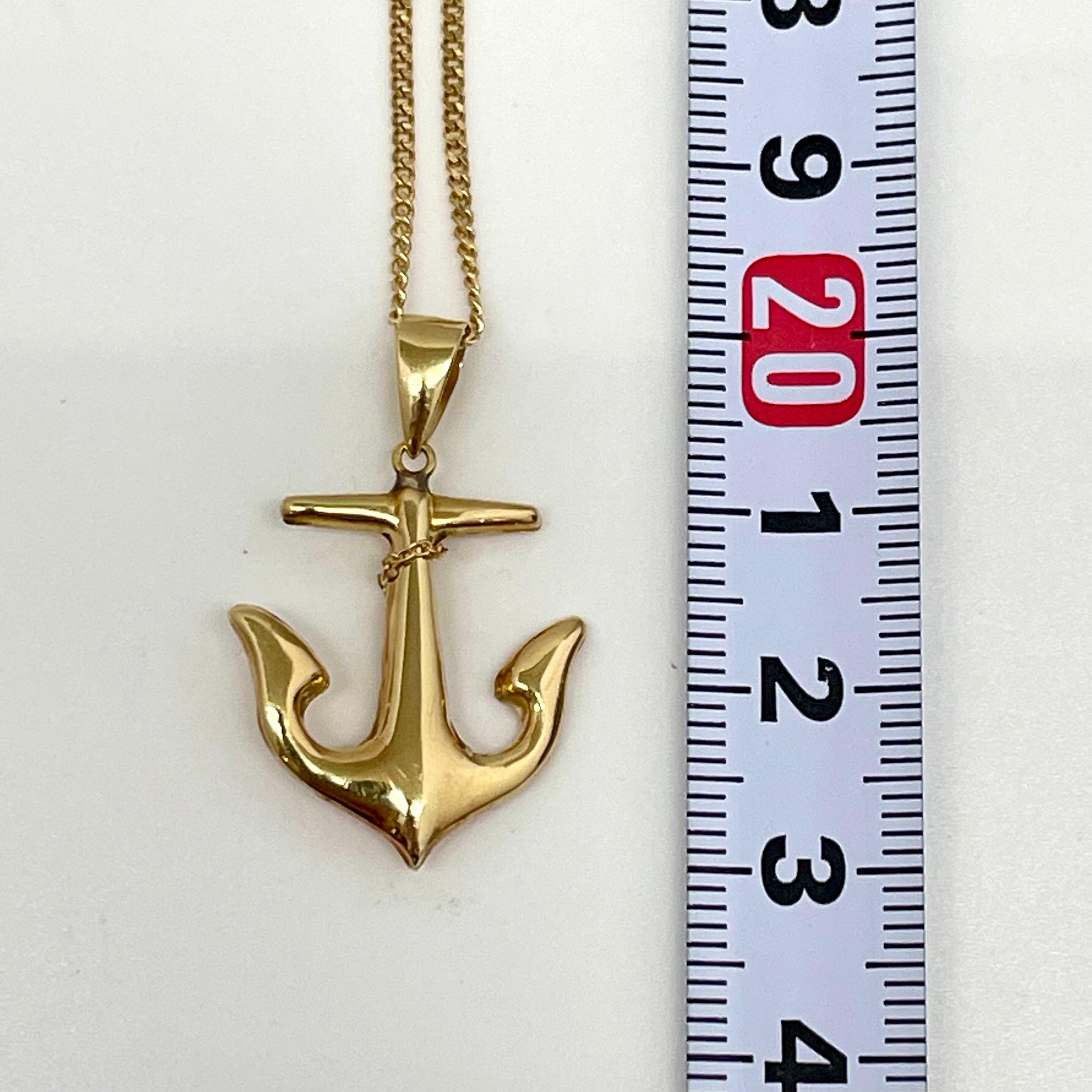 ノンブランド _K18碇モチーフ _ペンダントネックレス_ 5.0g/40cm_ 中古品