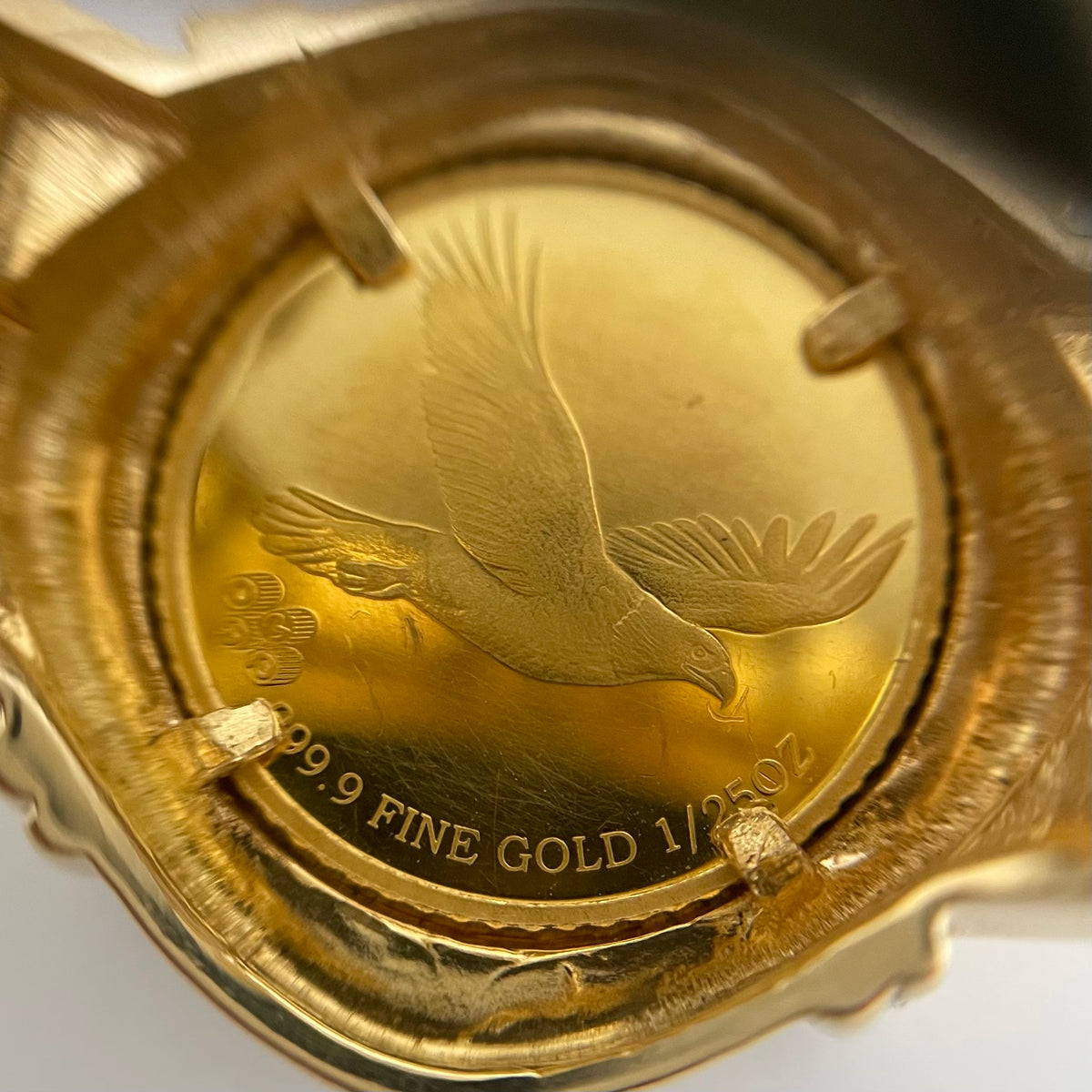 アメリカンヒストリー _純金コインリング_1/25oz/K18/10.2g/＃15_ 中古品