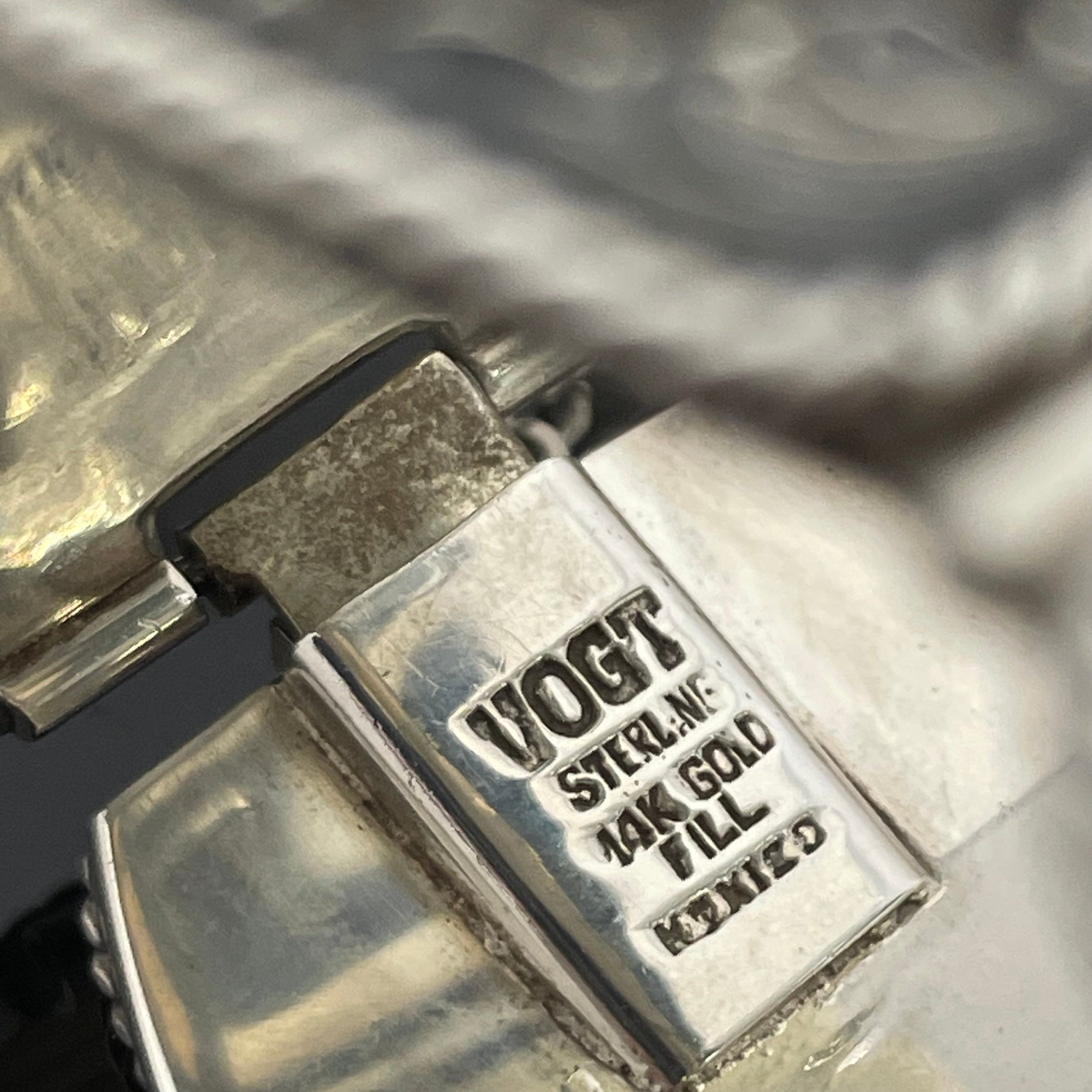 VOGT_（ボグト）_スターリングシルバー/14K _ウエスタンバングル _69g／17.5cm _中古品