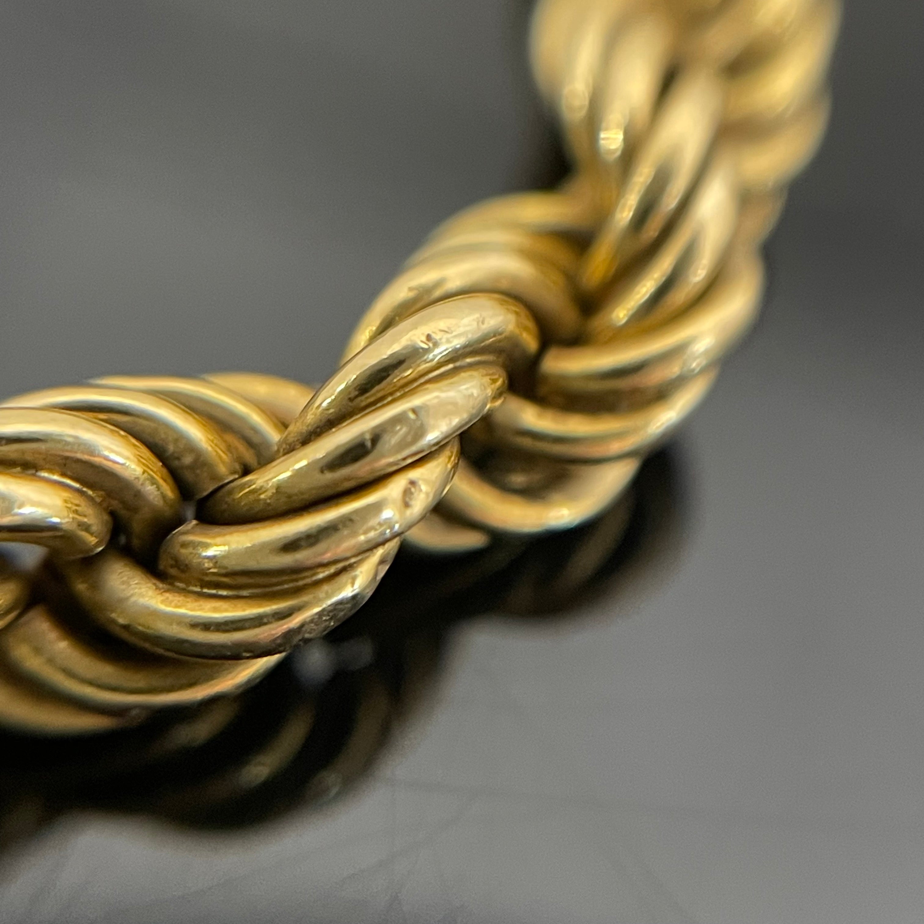 ノンブランド _K18ロープブレスレット_ 7.6g／19cm _中古品