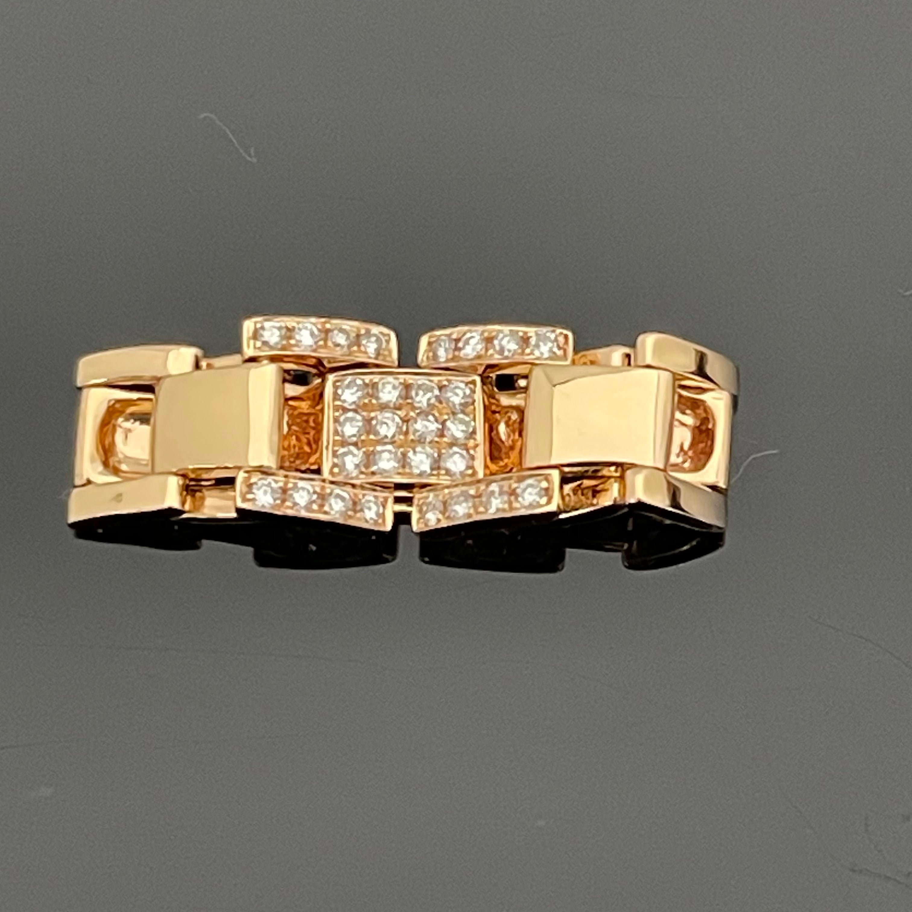 ノンブランド _K18PG_ダイヤモンドリング_FD0.43ct/6.2g/＃14.5_ 中古品
