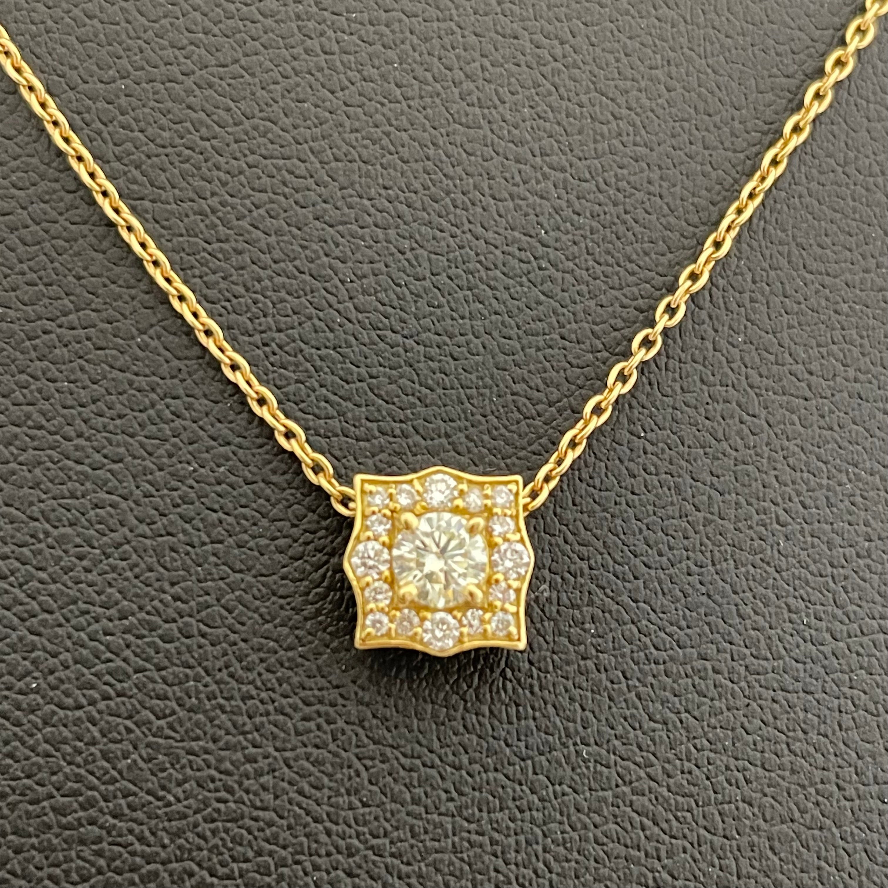 ノンブランド _K18ダイヤモンド_ペンダントネックレス_D0.25/FD0.13ct/45cm/3.7g_中古品