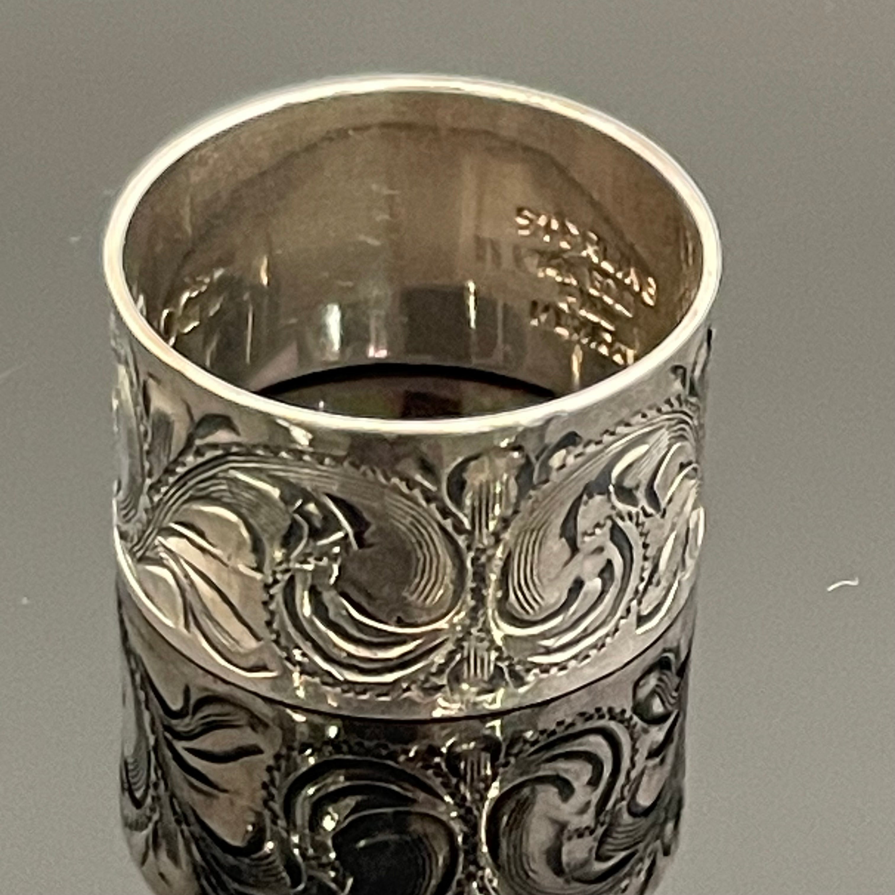 VOGT_（ボグト）_スターリングシルバー/14K _ロングホーンリング_5.7g／＃21号 _中古品