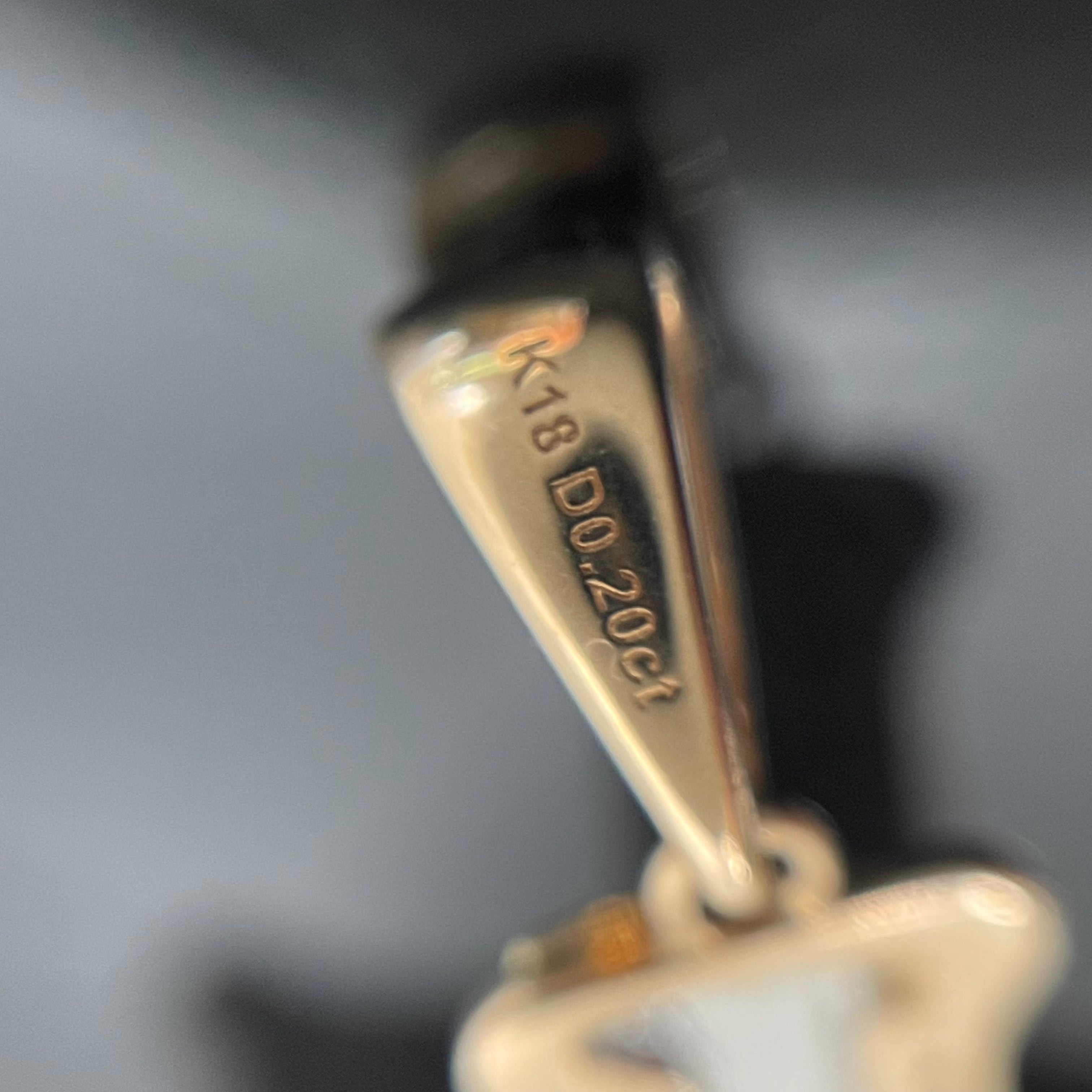 ノンブランド _K18RG/WGダイヤ付き _クロスペンダントトップ_ FD0.2ct/6.1g _中古品