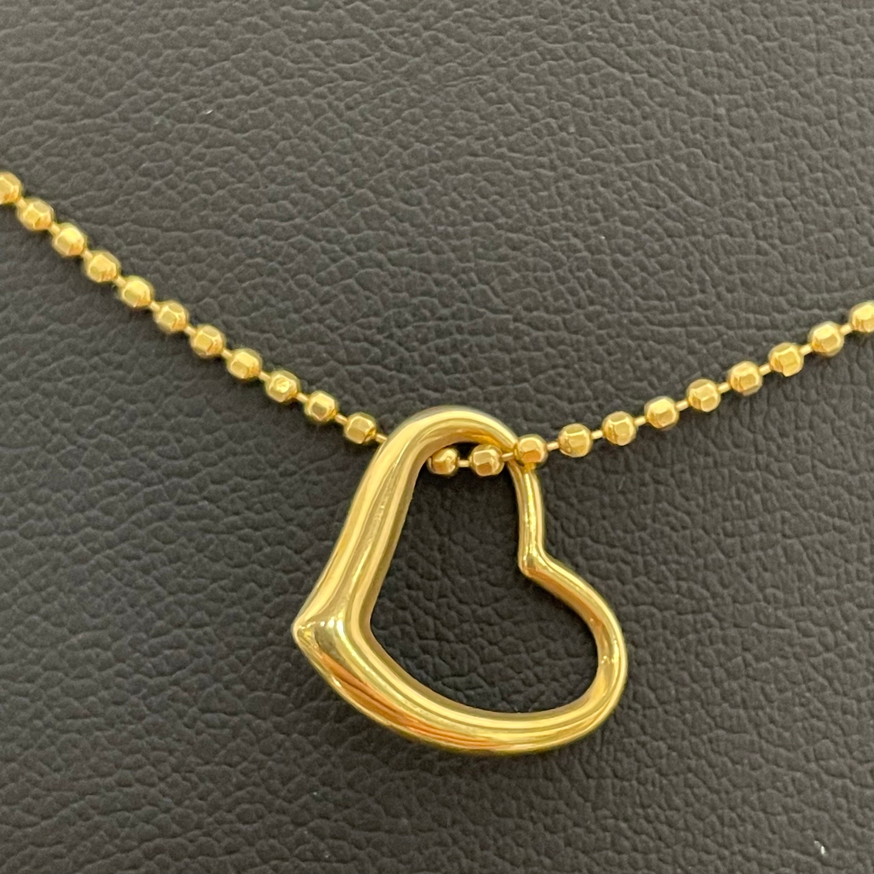 ノンブランド _K18ハートペンダントネックレス_ 3.8g／40cm _中古品