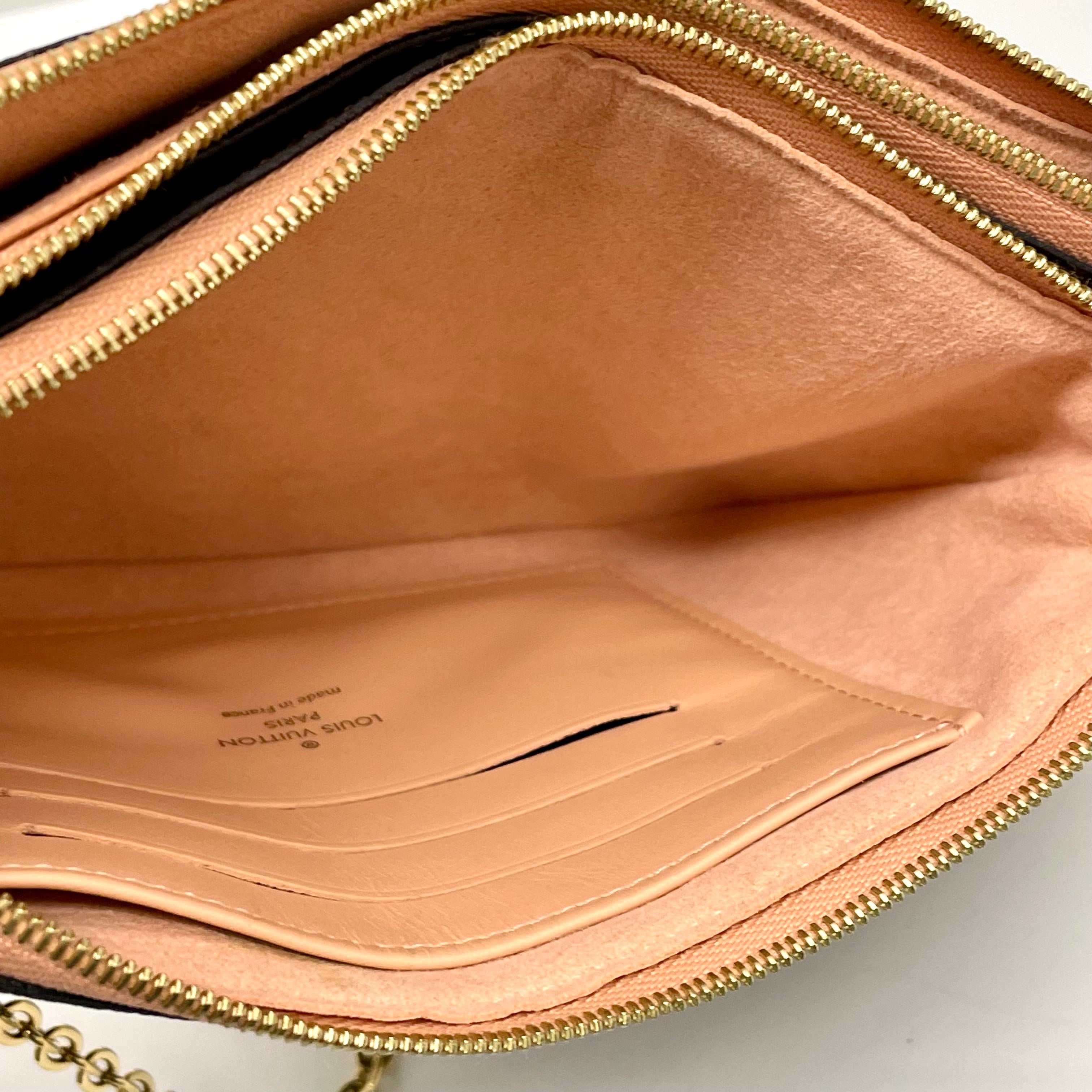 LOUIS VUITTON _（ルイヴィトン）_ダミエ エベヌ_ポシェット ドゥーブルジップ_N60254 _中古品