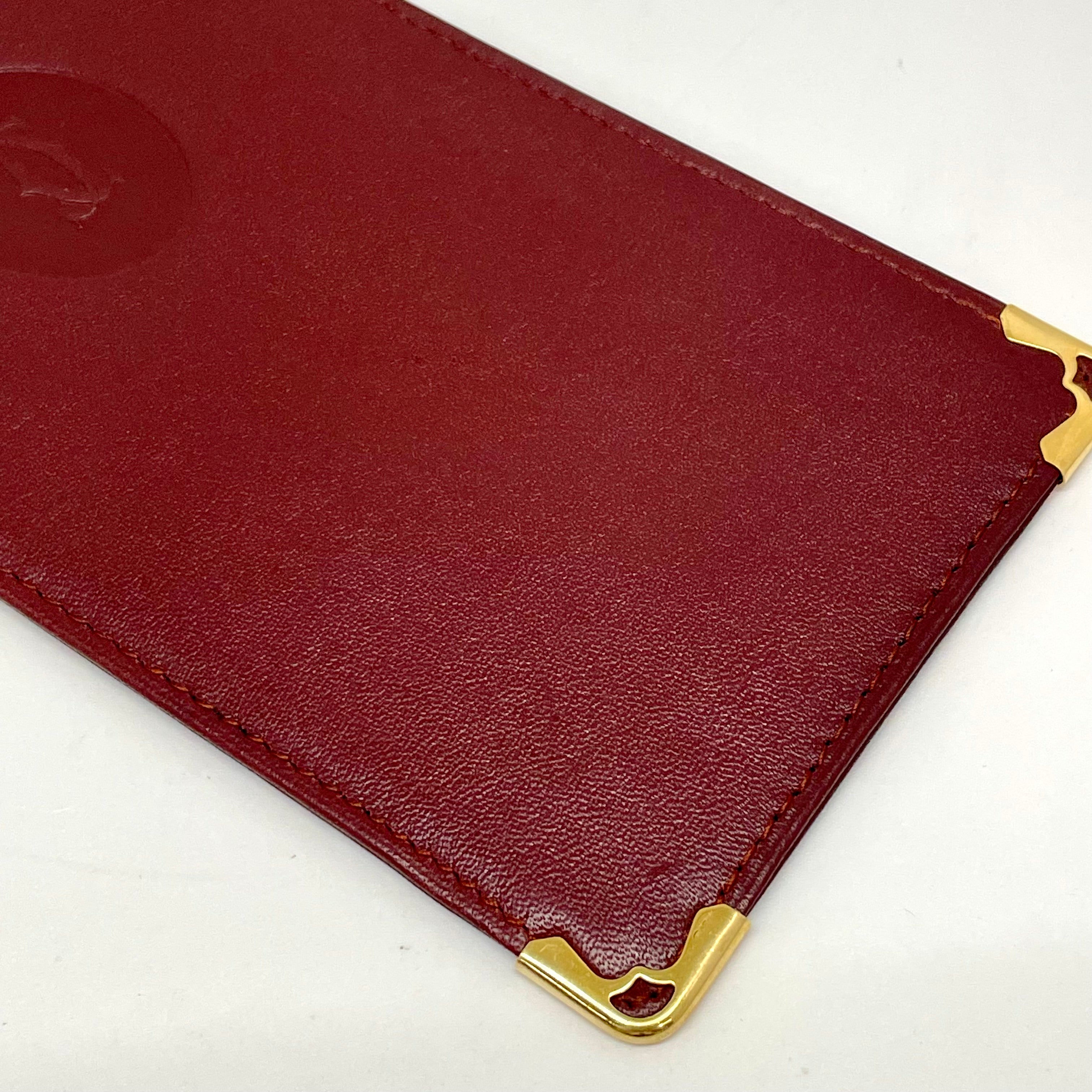 Cartier_（カルティエ）_眼鏡ケース _マストライン _ボルドーxゴールド_中古品