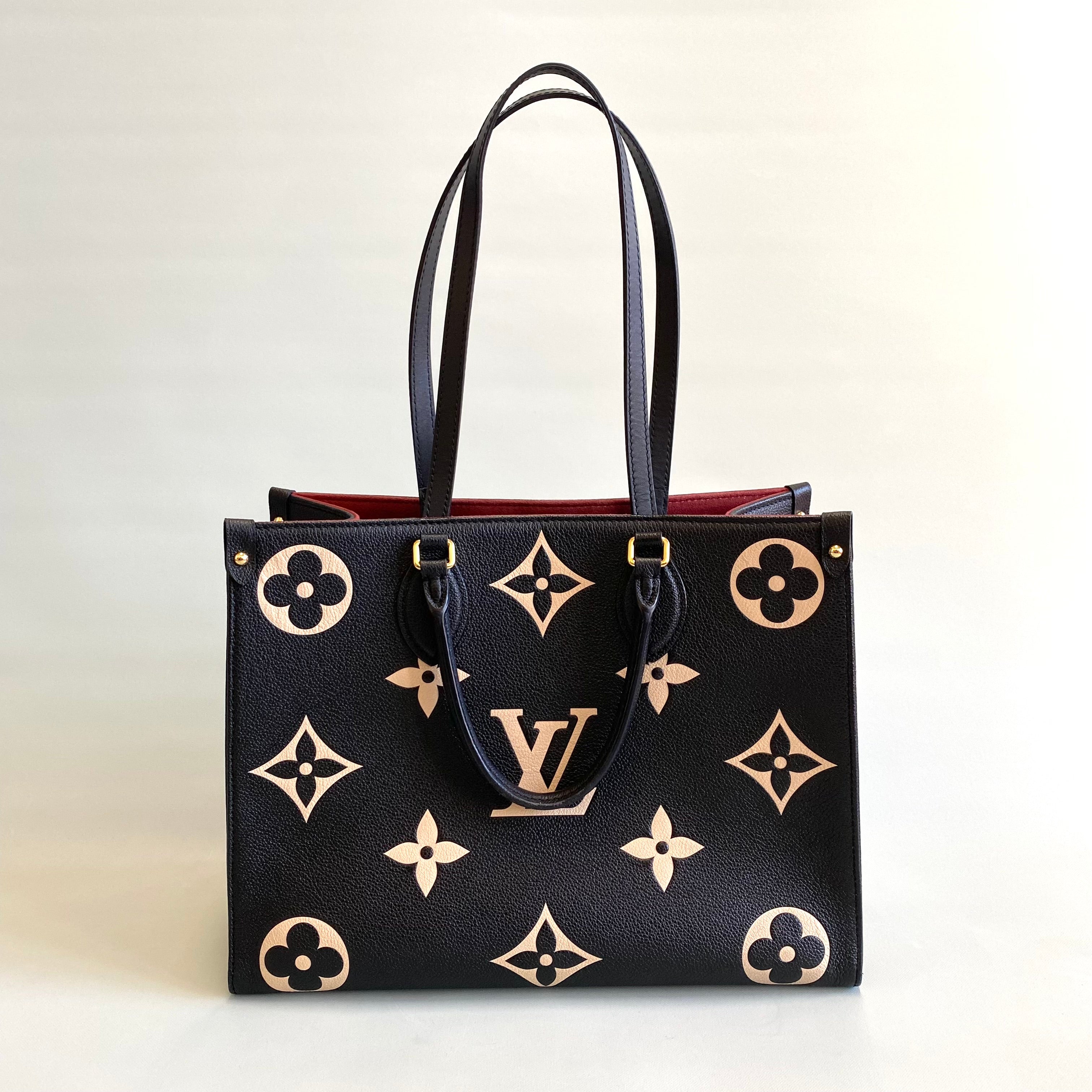 LOUIS VUITTON_（ルイヴィトン）_M45495 オンザゴーMM _ブラック/ベージュ _中古品