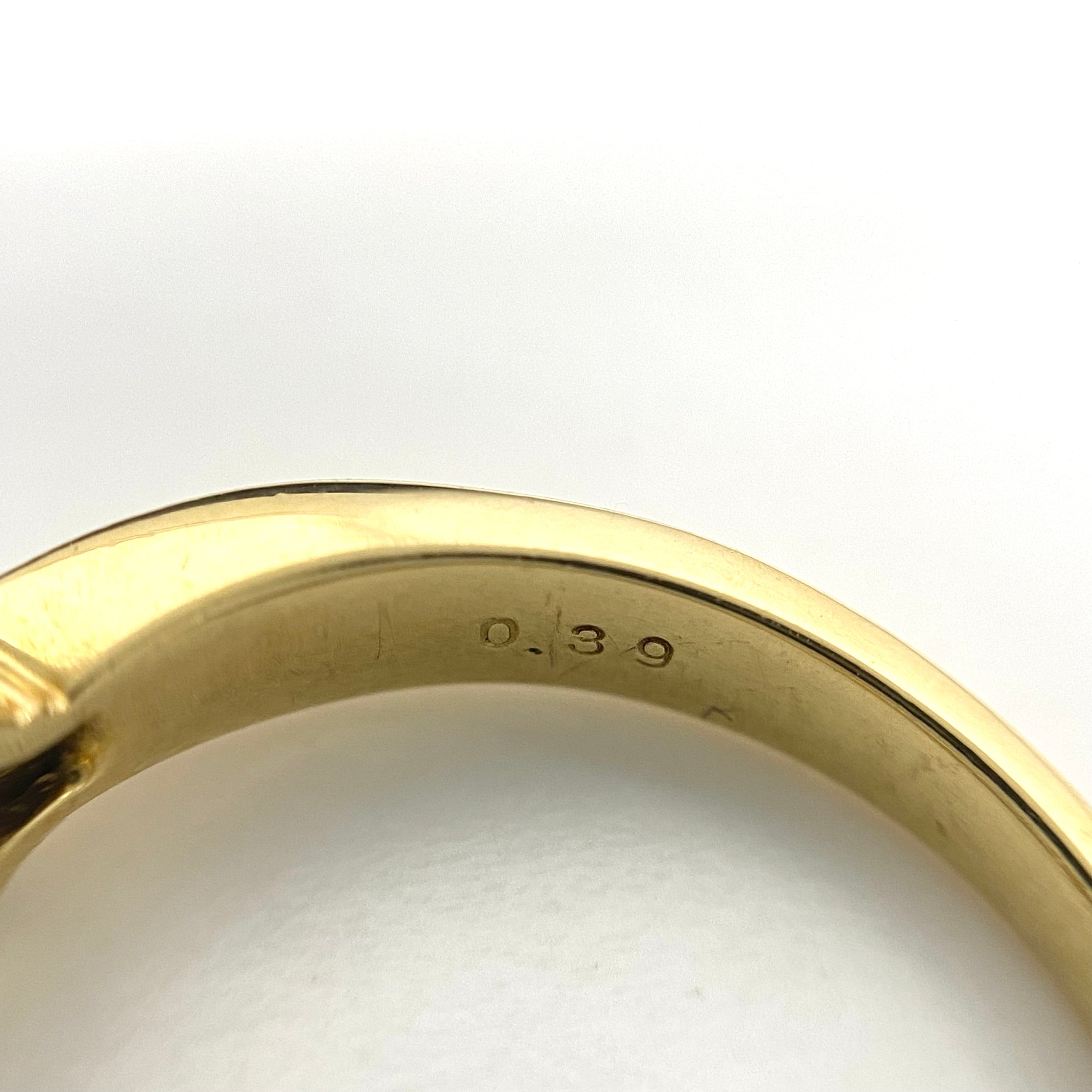 【送料無料】_ ノンブランド _K18ダイヤモンドリング_ D0.55ct/FD 0.39ct _＃12号/4.6g_ 中古品