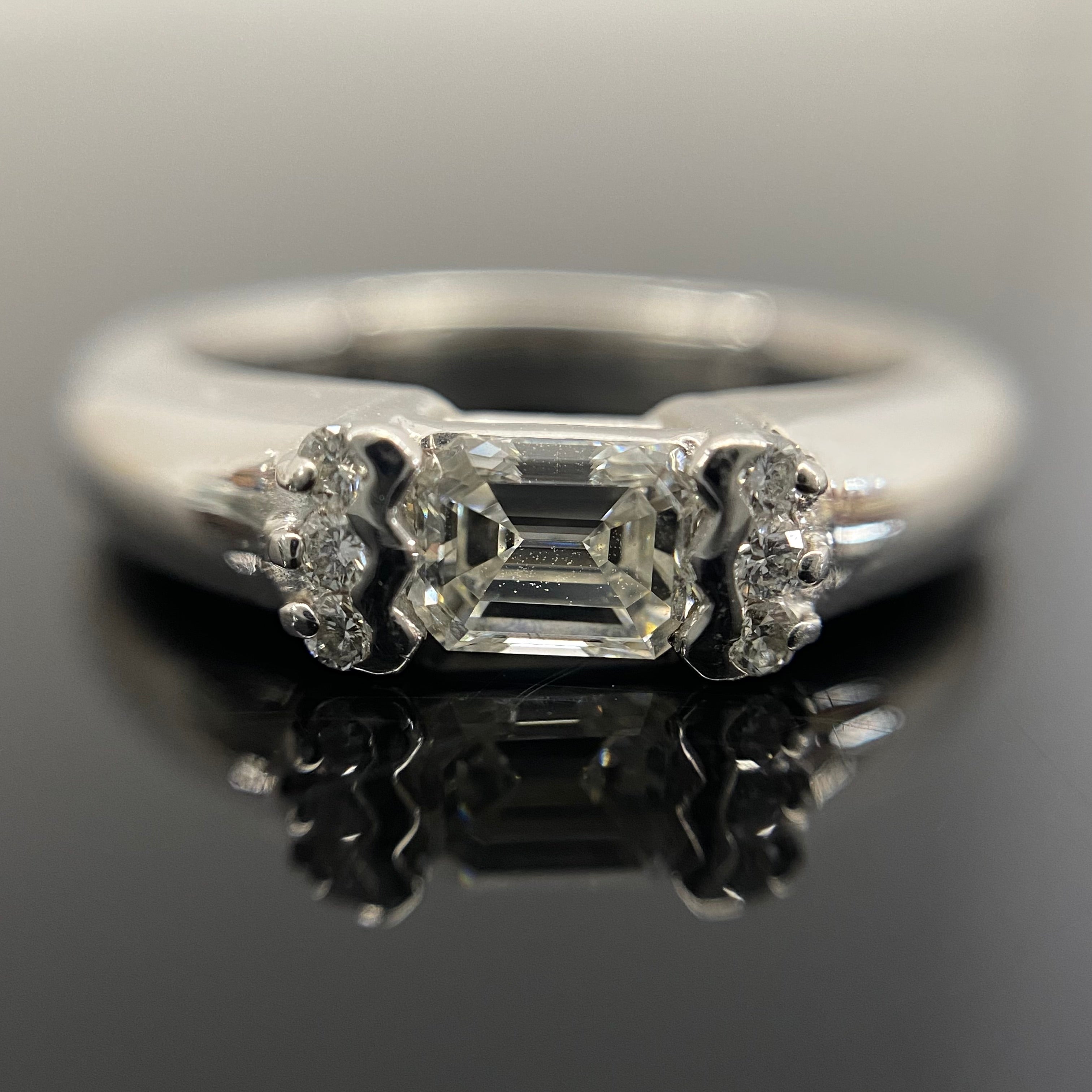 【送料無料】_ ノンブランド _Pt900ダイヤモンドリング _D0.468ct/FD0.06ct_ ＃13号/7.9g _中古品