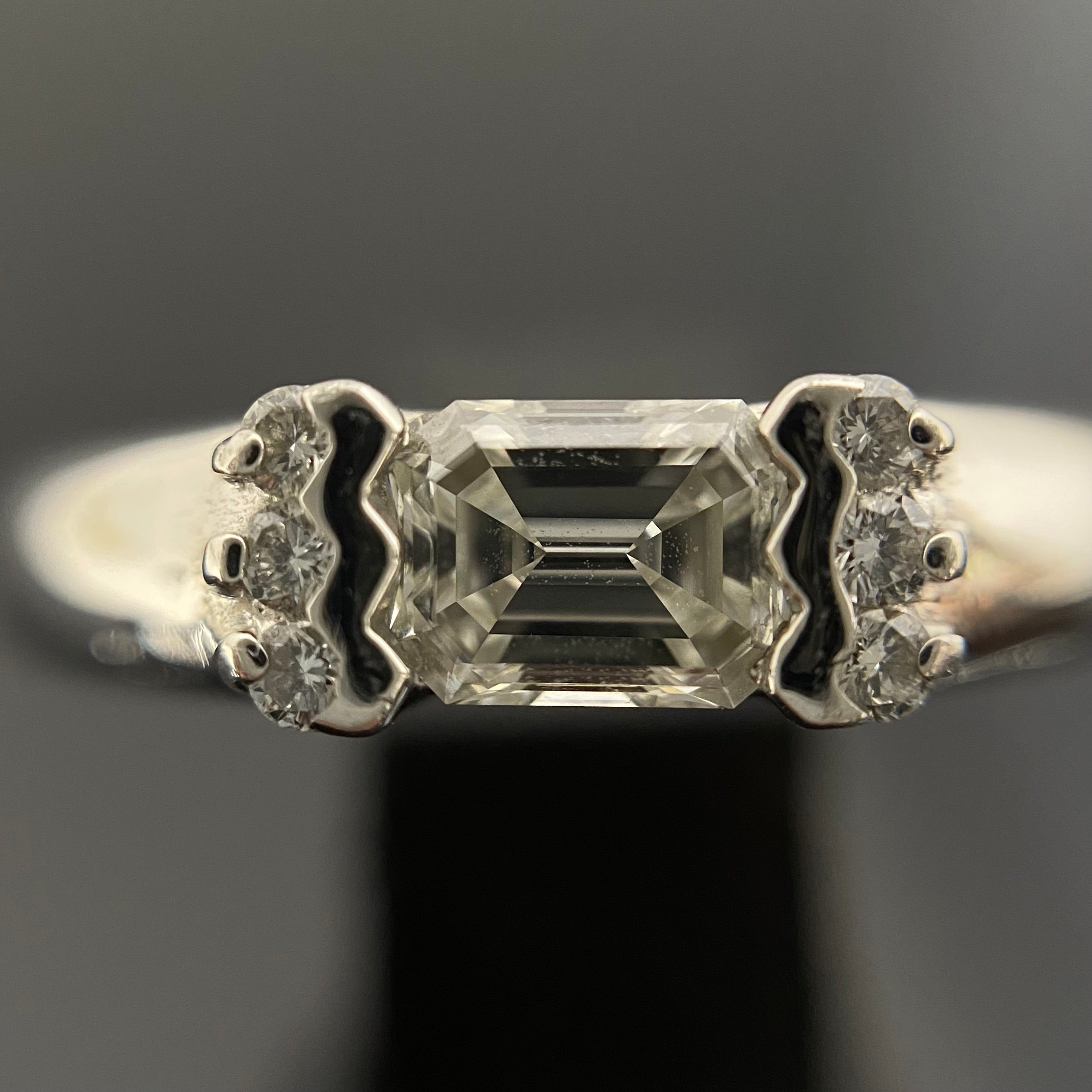 【送料無料】_ ノンブランド _Pt900ダイヤモンドリング _D0.468ct/FD0.06ct_ ＃13号/7.9g _中古品