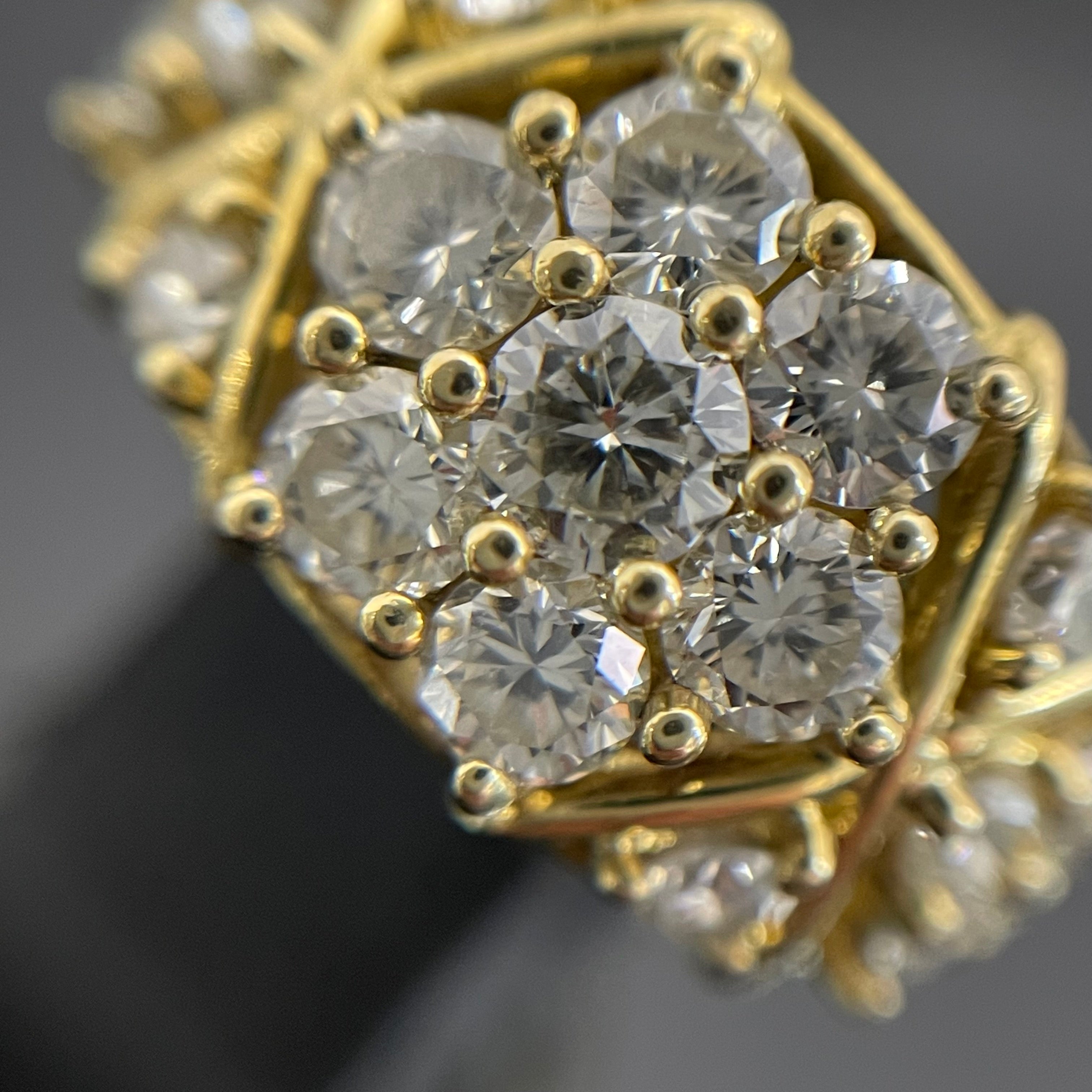 【送料無料】_ ノンブランド_K18ダイヤモンドリング_ FD1.9ct/6.7g/＃9_ 中古品