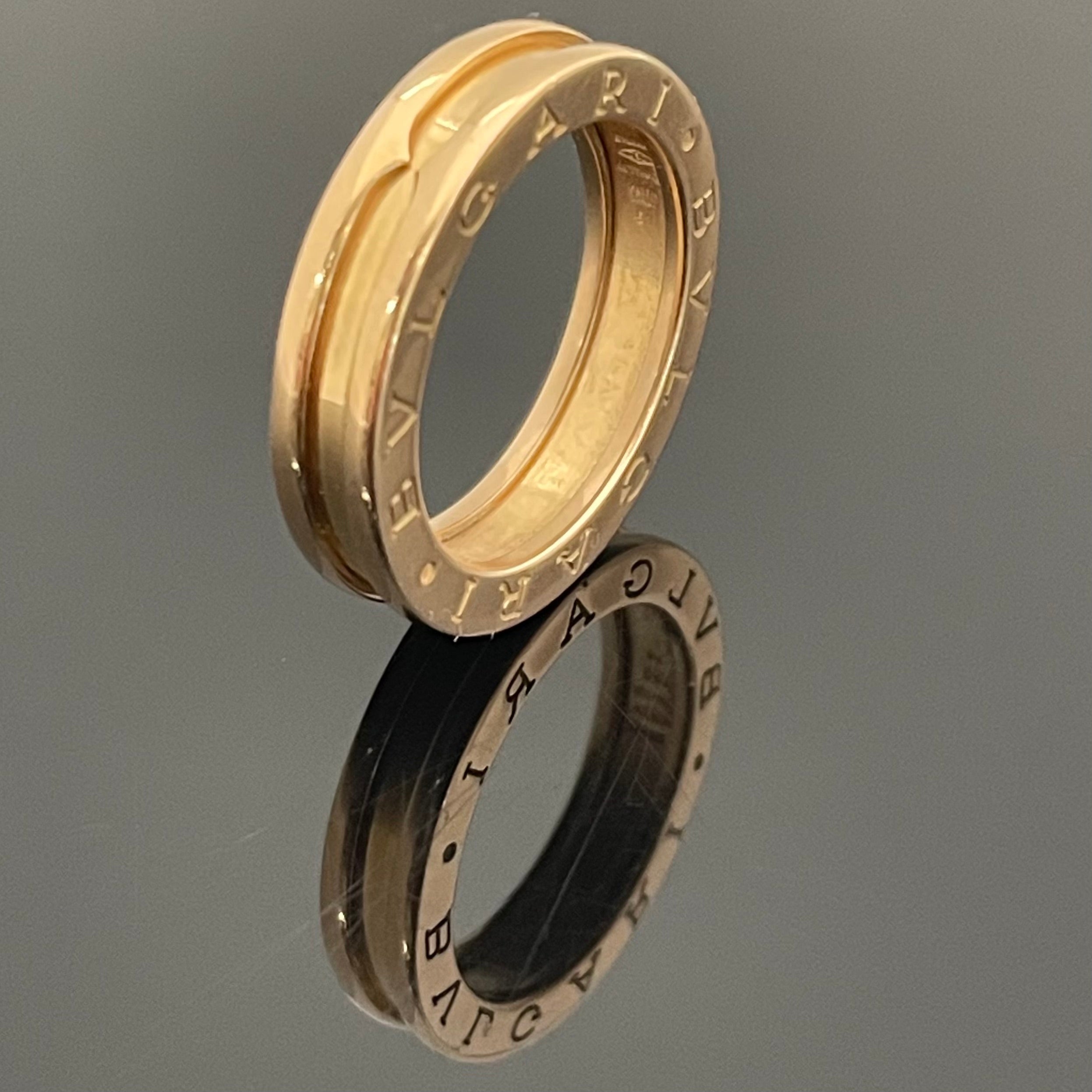 【送料無料】_BVLGARI_（ブルガリ）_750（K18PG）_B−ZERO 1リング_ 中古品
