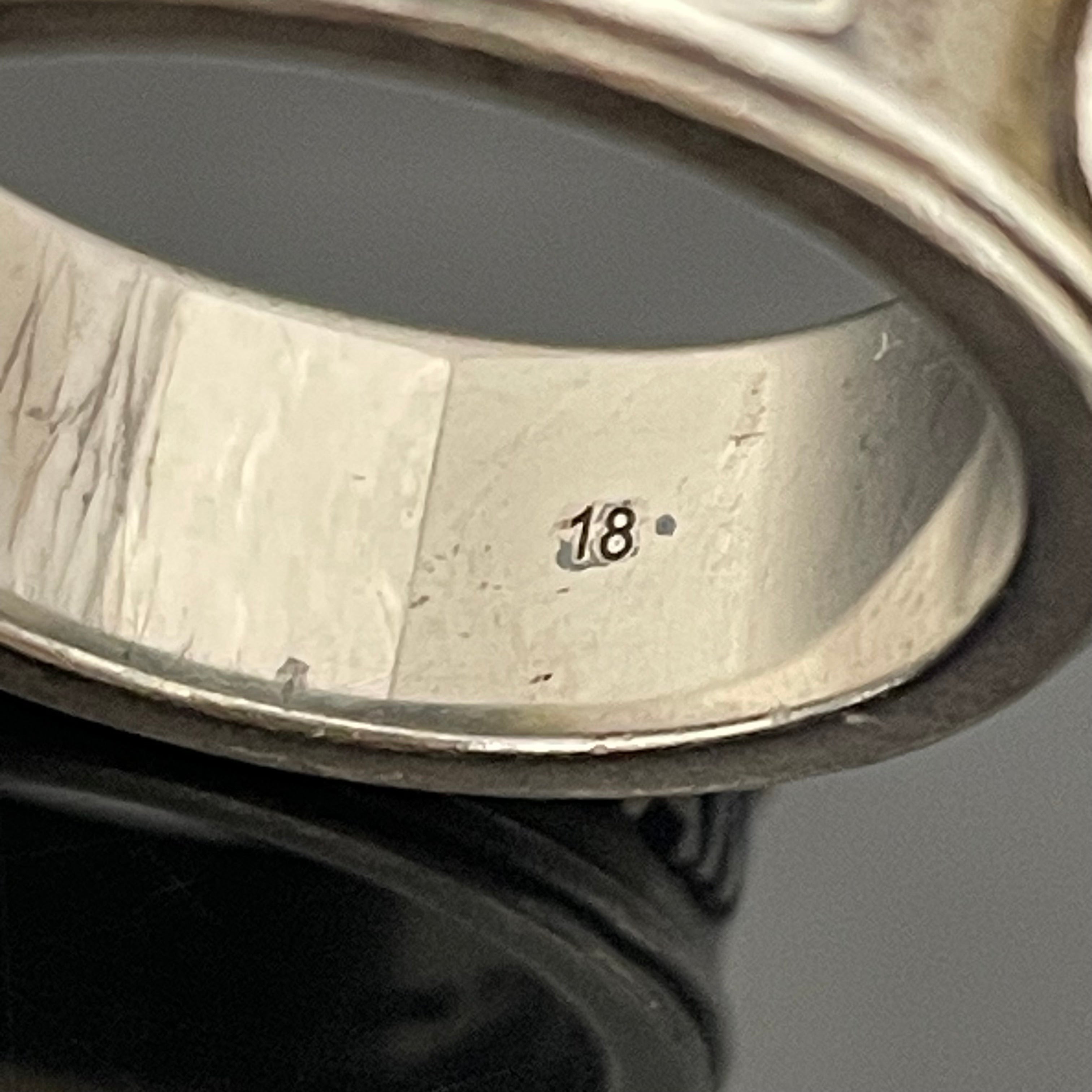 【送料無料】_ GUCCI_（グッチ）_ヴィンテージロゴリング_ SV925＃17号 _中古品