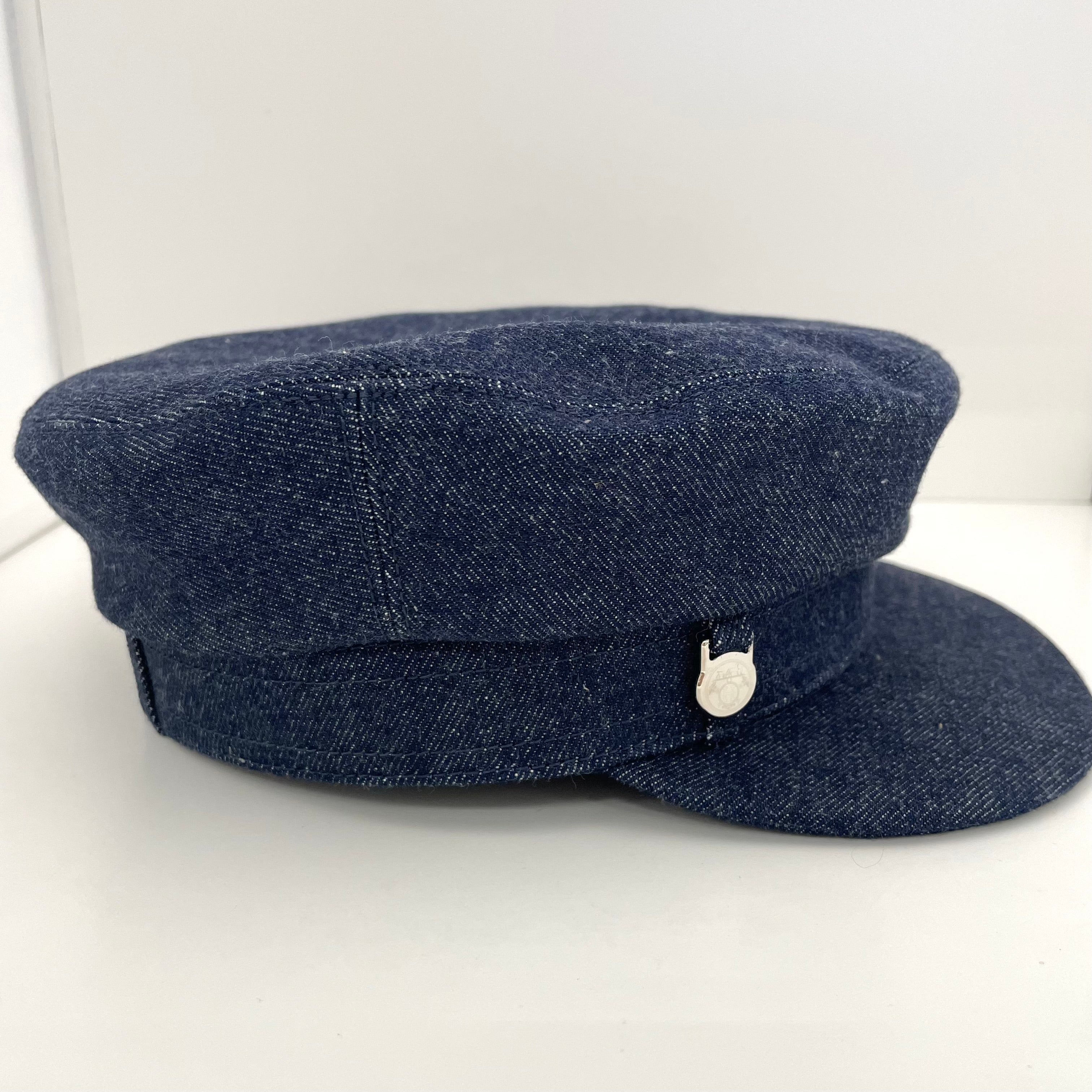 【送料無料】_ HERMES_（エルメス）_キャスケット _ ドーヴィル（ デニム）_中古品