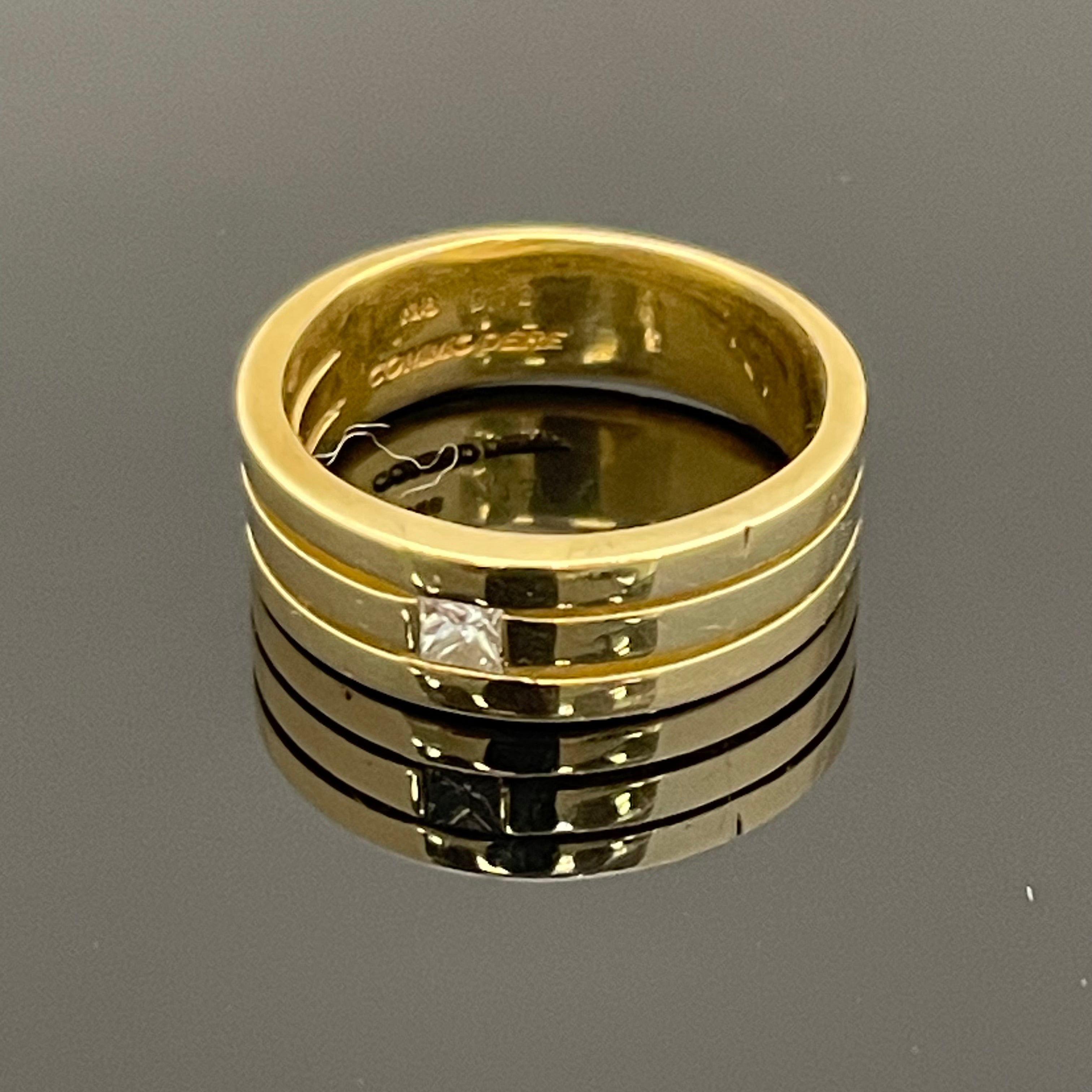 【送料無料】_COMMO DERE _K18ダイヤモンドリング _D0.13ct／10g／＃17号_ 中古品