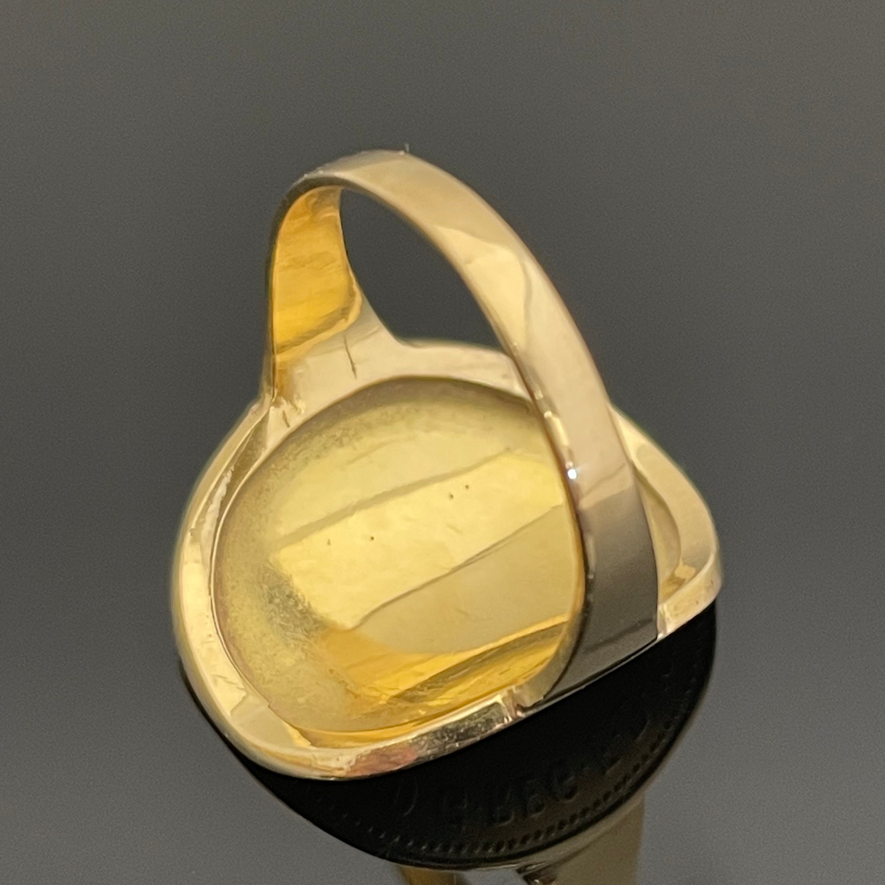 ノンブランド_K18コインデザインリング_ 4.2g／＃16号_ 中古品