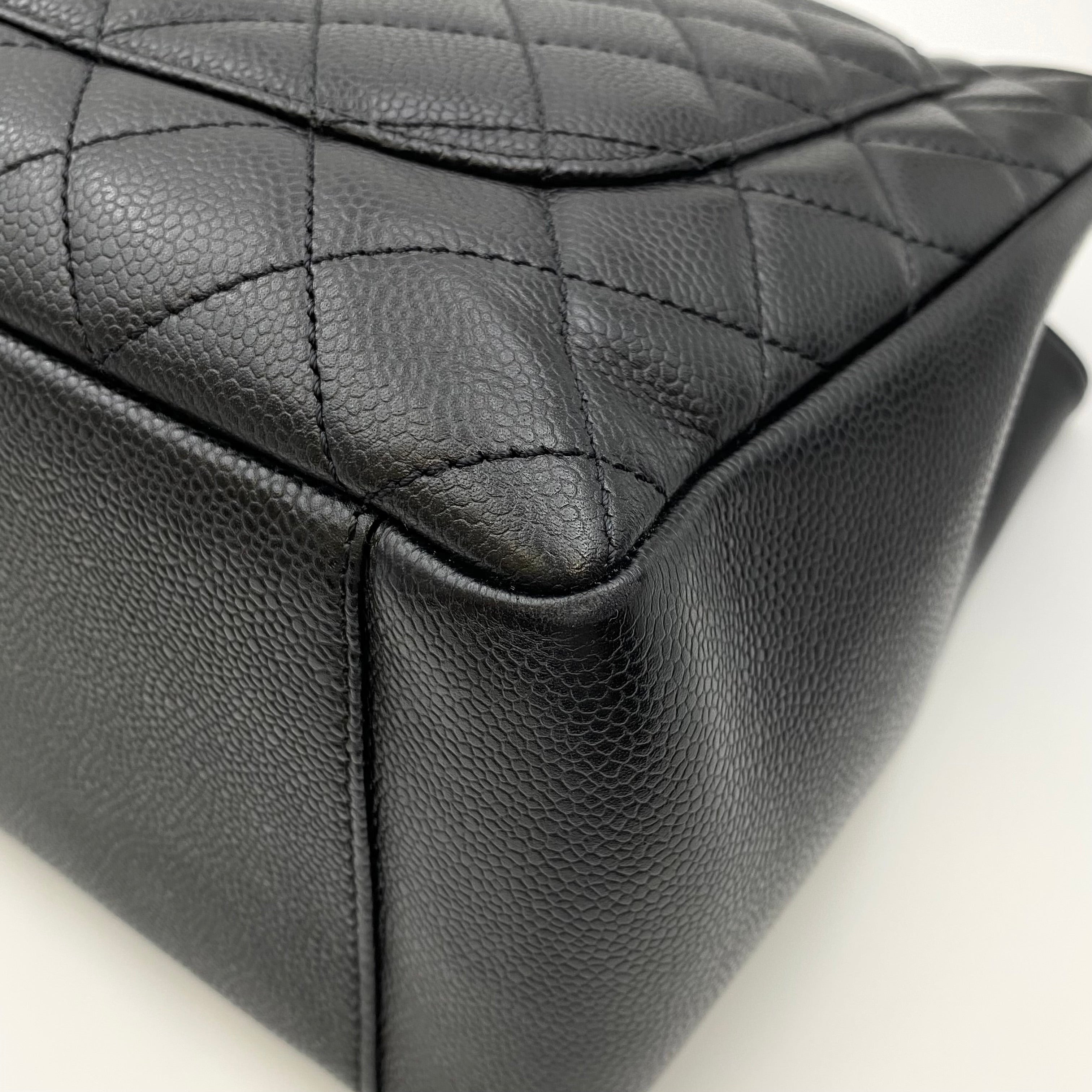 CHANEL_（シャネル）_A50995 キャビアスキン_ブラック/シルバー金具_チェーントート 19番台_中古品