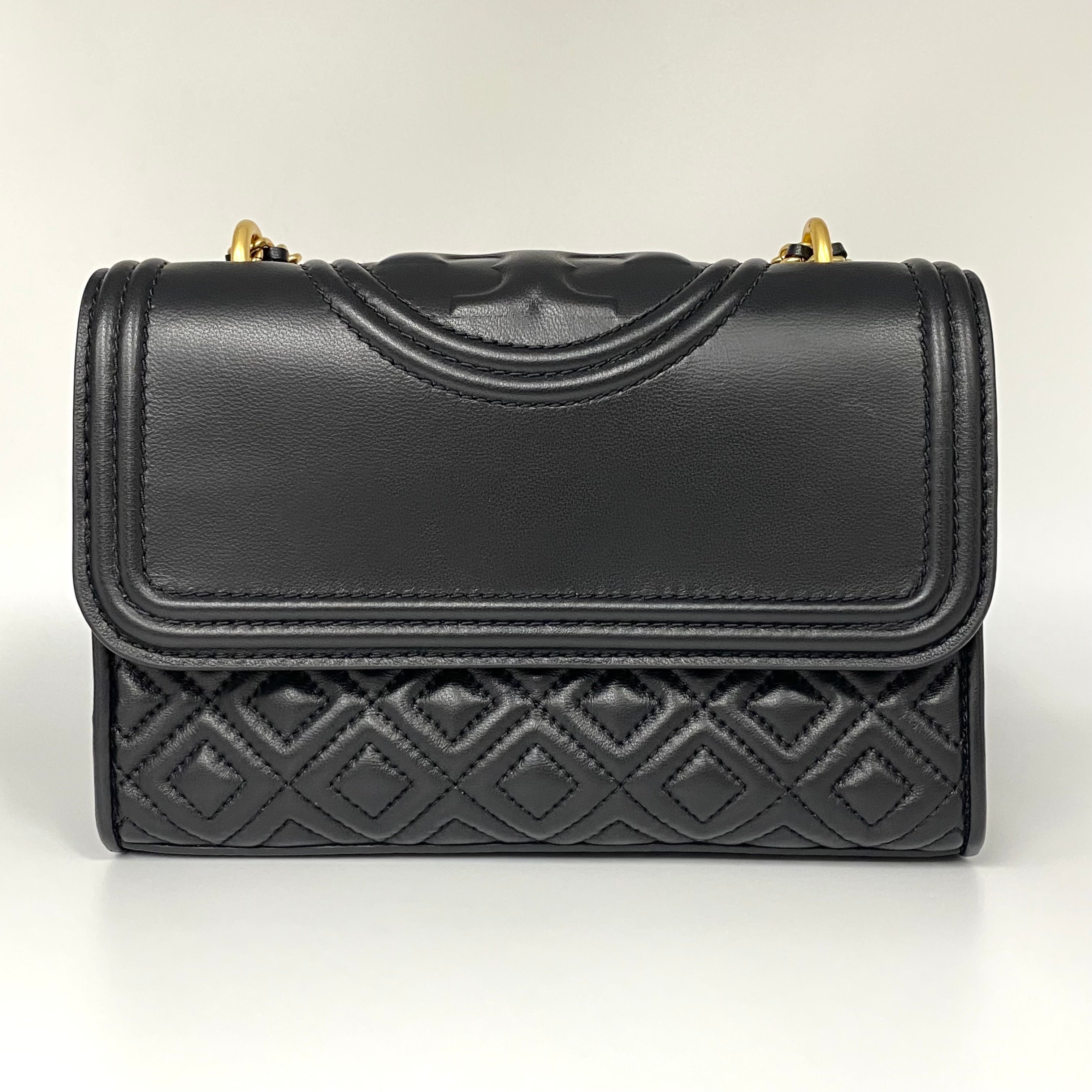 TORY BURCH_（トリーバーチ）_キルティング レザー_ブラック/ゴールド金具_チェーンショルダー_中古品
