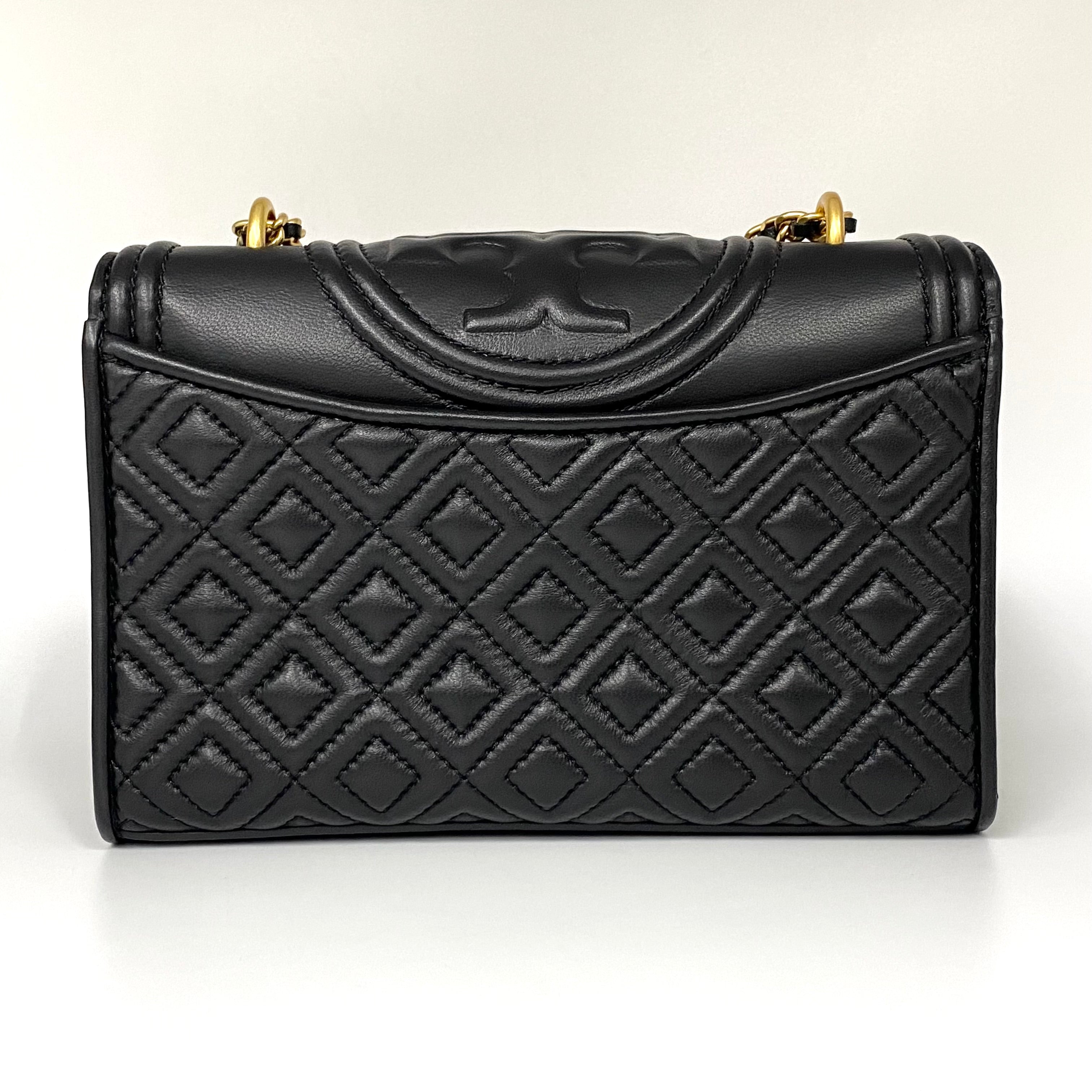 TORY BURCH_（トリーバーチ）_キルティング レザー_ブラック/ゴールド金具_チェーンショルダー_中古品